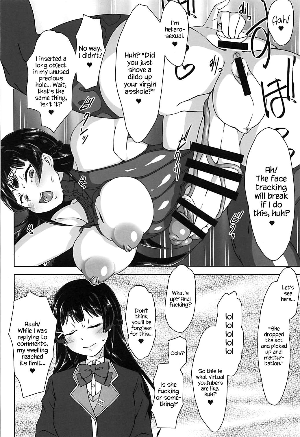 (Futaket 14) [Arahabaki (Kuraya)] Futanari! Haishin Iinchou! (Virtual YouTuber) [English] {Hennojin} page 16 full