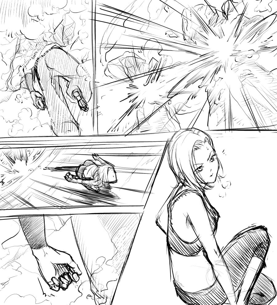 [G evolve] 18-gou VS Caulifla (Dragon Ball Super) page 15 full