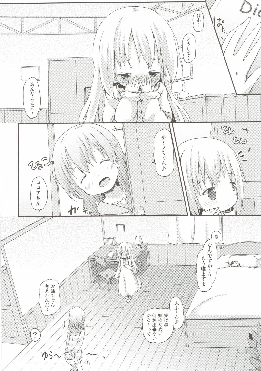 (C90) [Netekuras (Lolisin)] Moshikashite, Chino-chan Onesho Shichatta no?? 2 (Gochuumon wa Usagi desu ka?) page 3 full