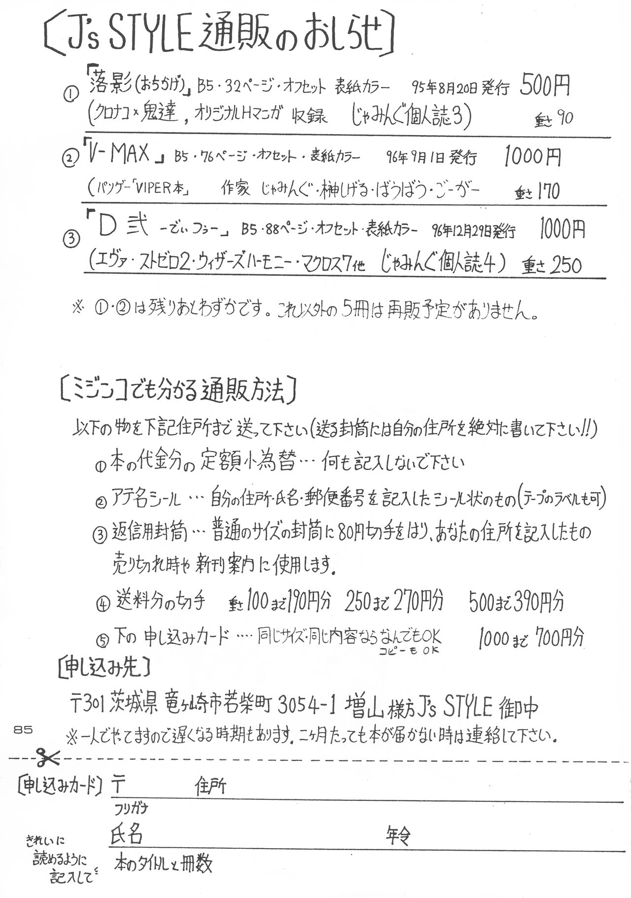 (C51) [J's Style (Jamming)] D2 (DOUBT TO DOUBT) Jamming Kojinshi 4 -Ditsuu- (Various) page 85 full