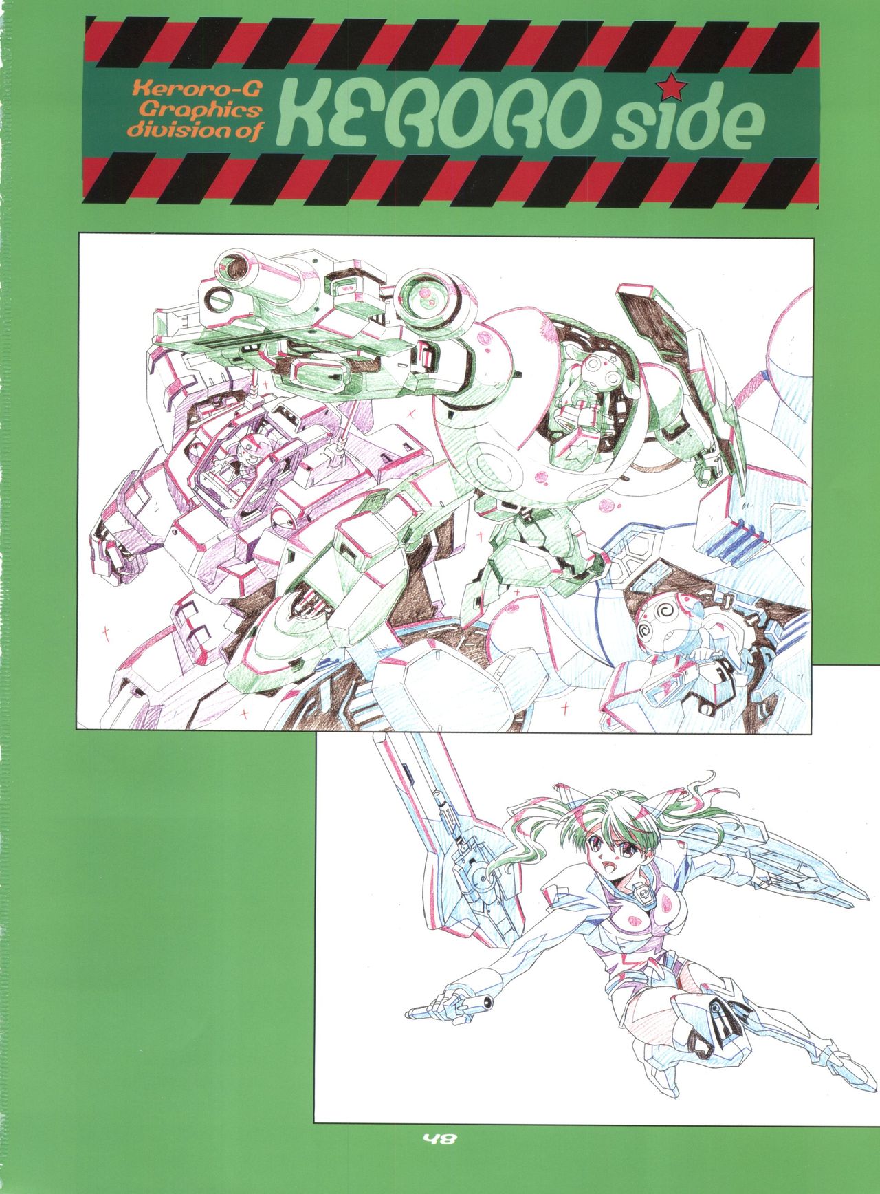 (C68) [Henreikai (Kawarajima Koh, Urushihara Satoshi, Nanairogami)] GUNKERO (Zeta Gundam, Gundam Seed, Keroro Gunsou) page 47 full