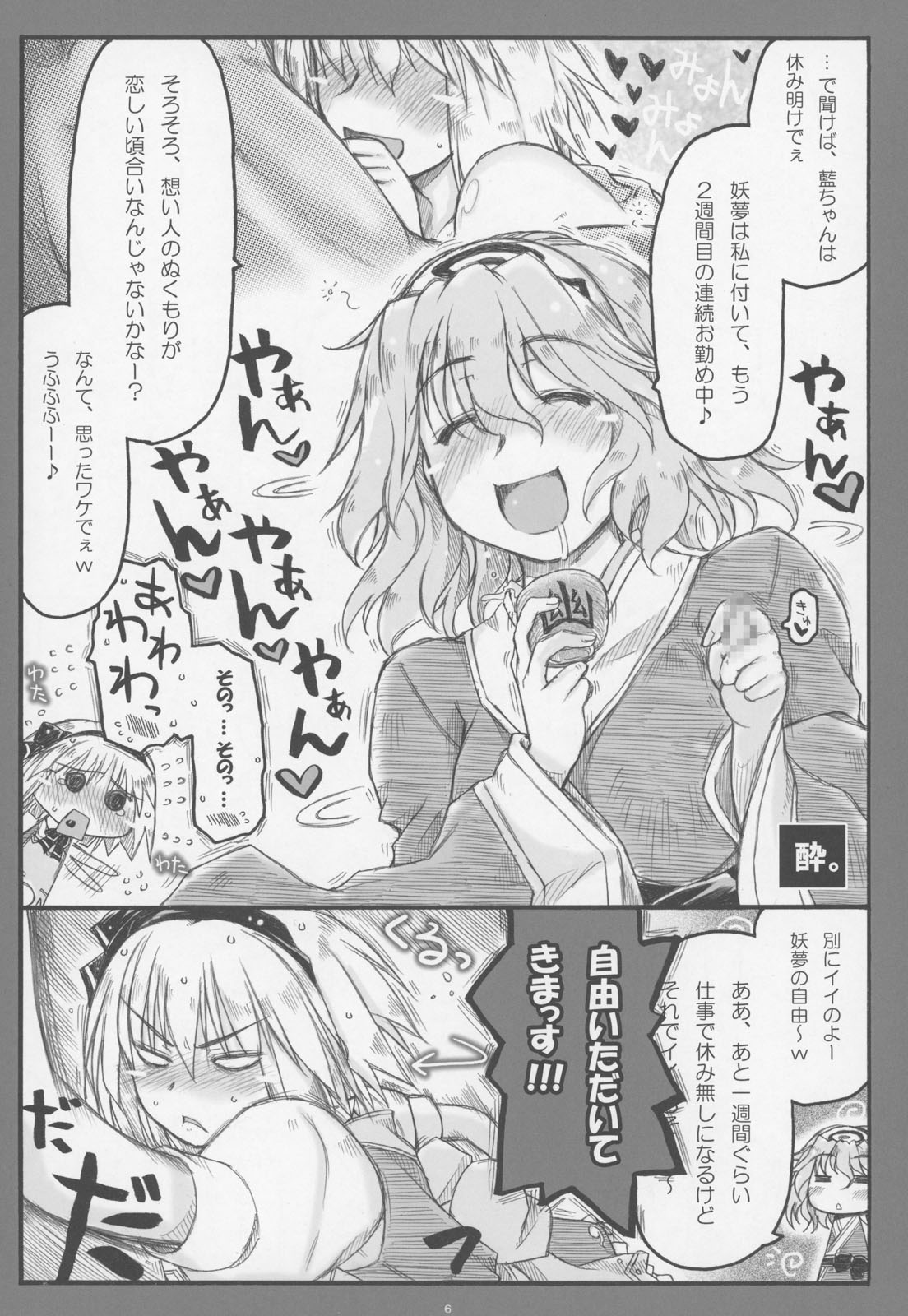 (C85) [Ankoku-Bousougumi (Ainu Mania)] Myon na Kayoizuma 6 - Fuyu no Hi no 3 Y 1 Juu (Touhou Project) page 5 full