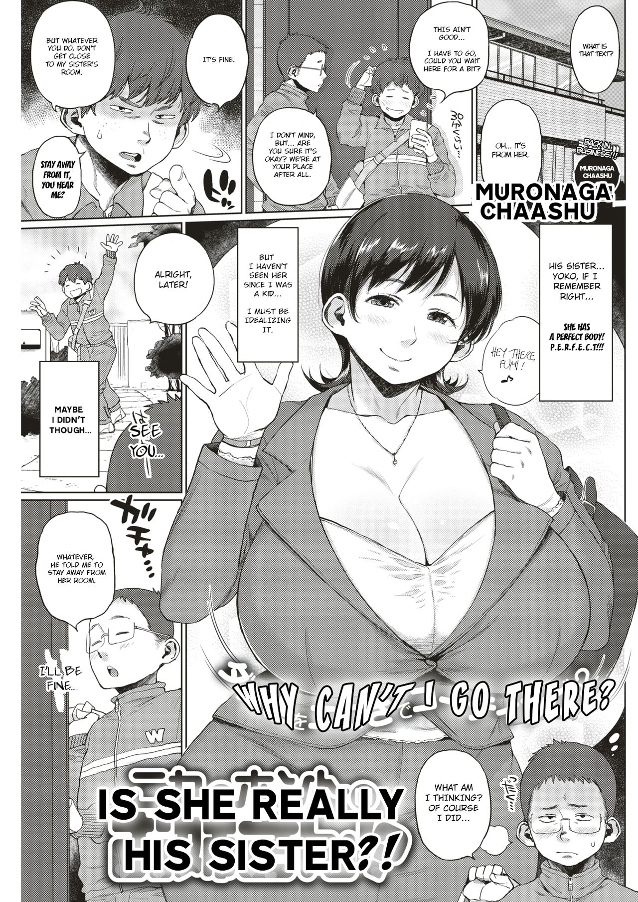 [Muronaga Chaashuu] Kore ga Honto no Onee-san!? | Is she really his sister?! (COMIC Shitsurakuten 2018-11) [English] [Digital] page 1 full