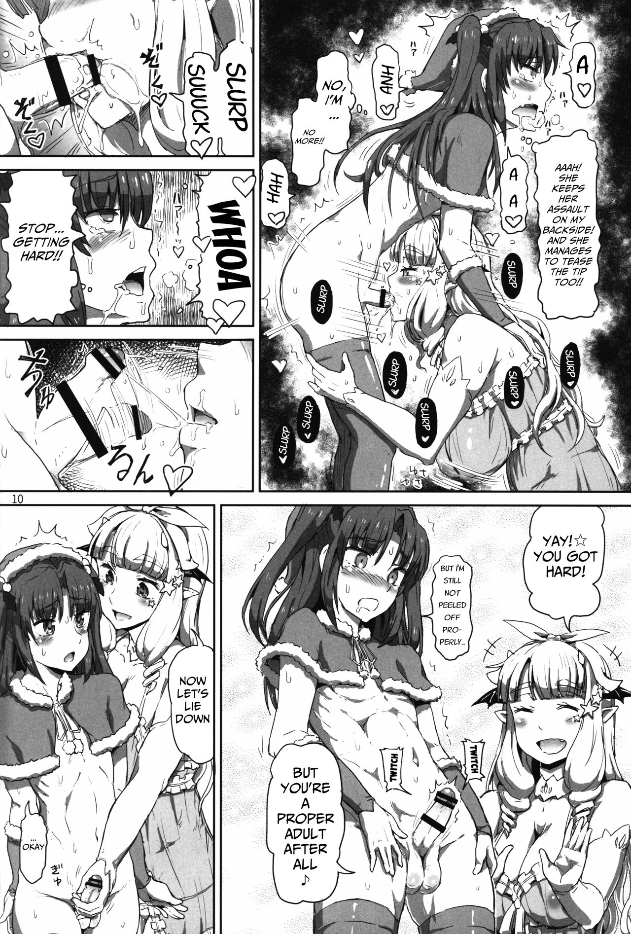 (C90) [.7 (DAWY)] Onee-sama na Succubus to Josou Santa-chan｜Mature Succubus and Young Santa-chan [English] page 10 full