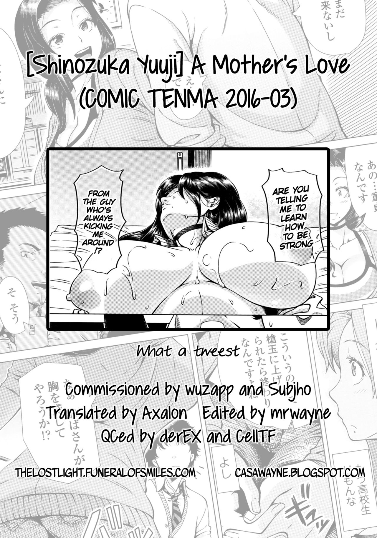 [Shinozuka Yuuji] Oyako no Omoi | A Mother's Love (COMIC TENMA 2016-03) [English] =TLL + CW= page 29 full