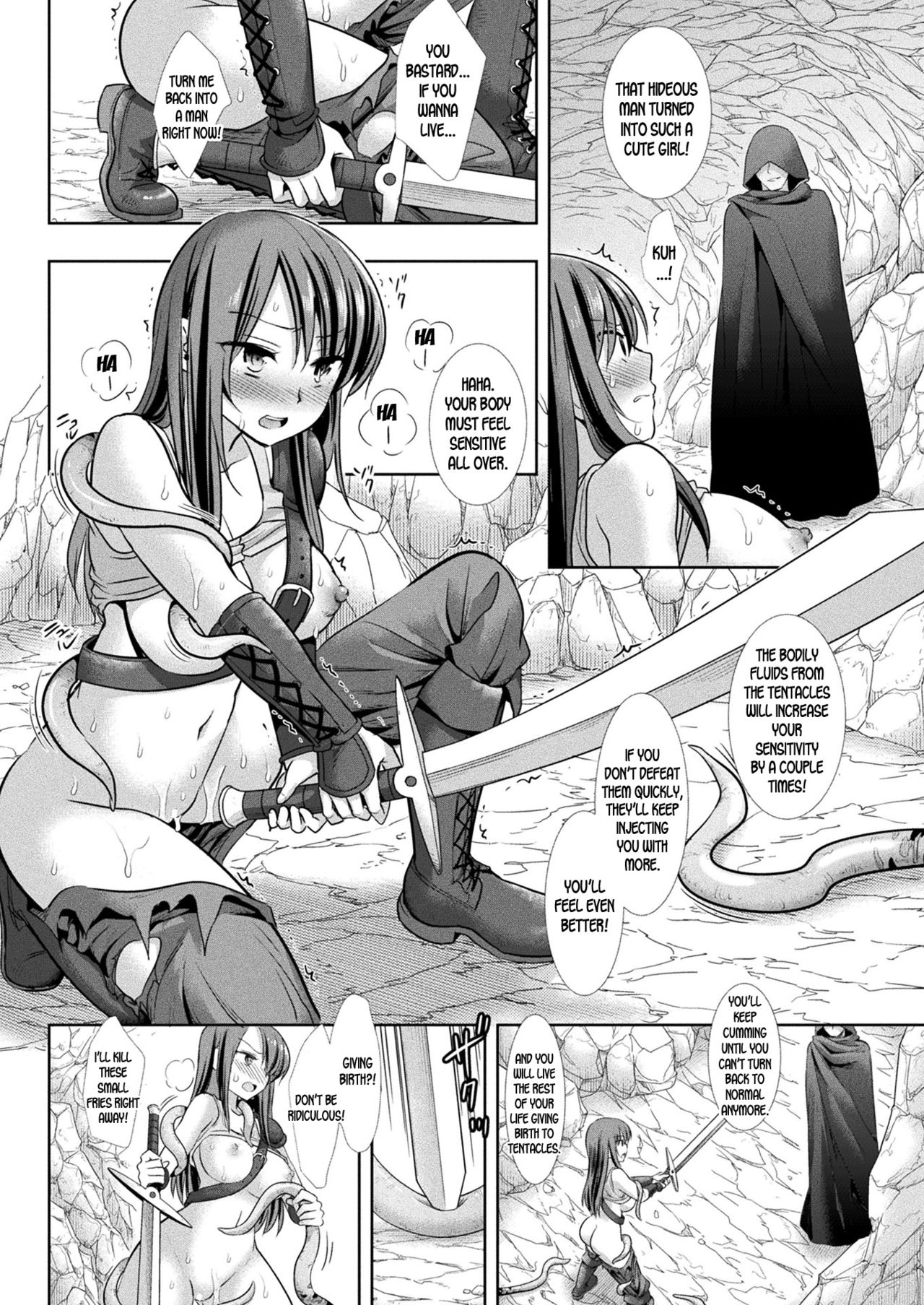 [Nagiyamasugi] Nyotaika no Wana ni Ochiru Mahou Kenshi | A Magical Swordman Who Fell Into a Gender Swap Trap (2D Dream Magazine 2019-08 Vol. 107) [English] [desudesu] [Digital] page 8 full