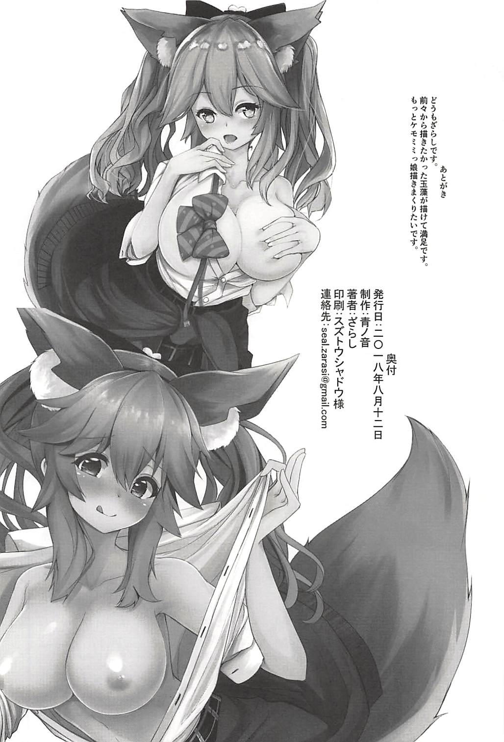 (C94) [Ao no Oto (Zarasi)] Tamamo no Ecchi Bon (Fate/Grand Order) [Chinese] [文字烧汉化组] page 22 full