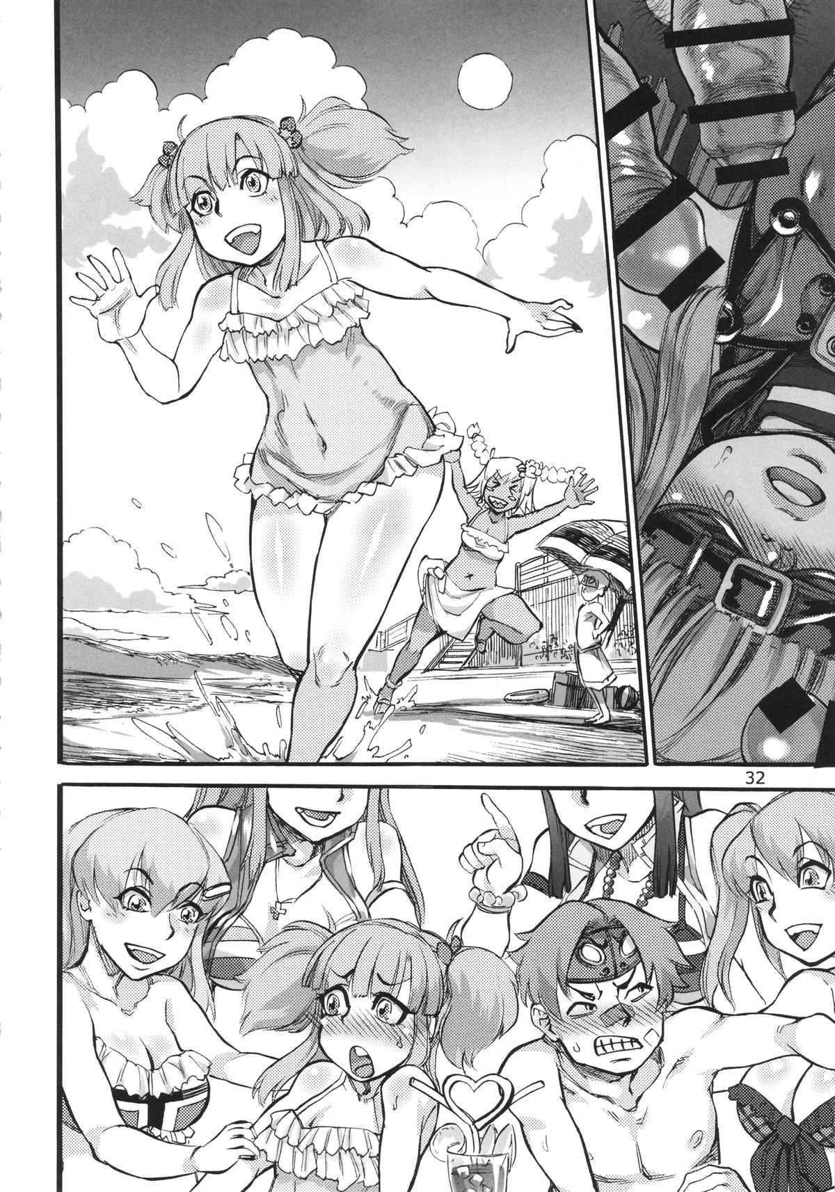 (C86) [Ameyama Telegraph (Ameyama Denshin)] Seitokaichou (Osananajimi) wa Koumon Idol (Beatmania) page 34 full