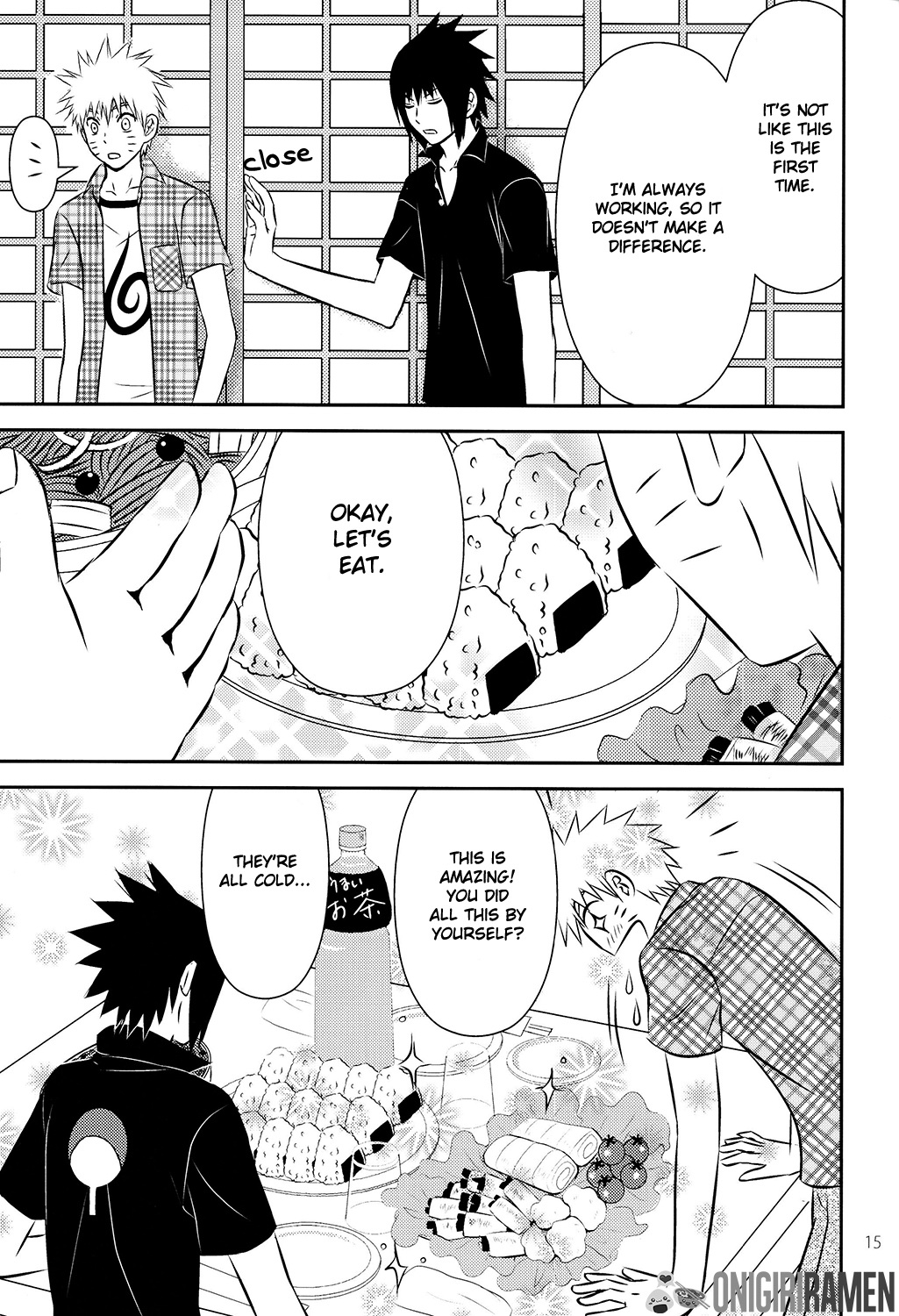 (C80) [@ Harukaze Shunpoo (Shunpoo)] SASUKE ♥ HAPIBA!! (Naruto) [English] [Onigiri Ramen] page 15 full