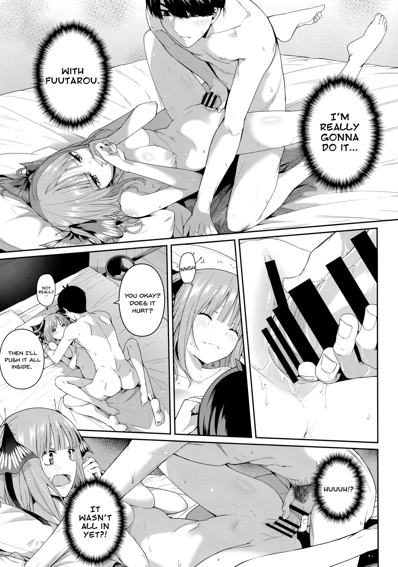 (C97) [Bad Mushrooms (Chicke III, 4why)] Nibun no Yuudou | Half Seduction (Gotoubun no Hanayome) [English] page 26 full