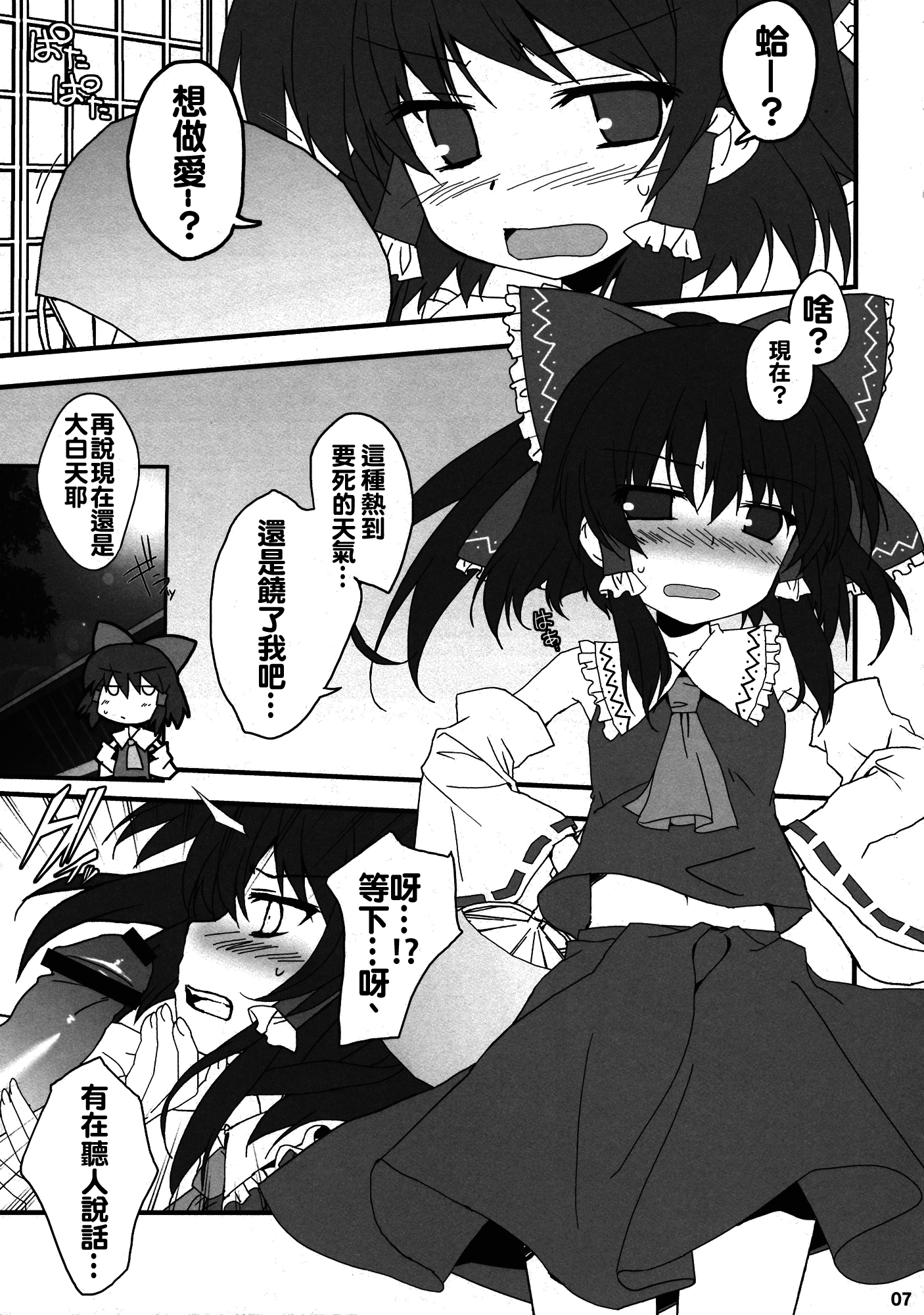 (C78) [Toriaezu (Kari) (Tororo)] Hakurei Rape (Touhou Project) [Chinese] [oo君個人漢化] page 7 full