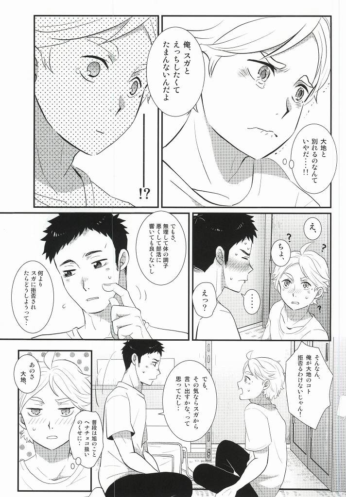 [Optimism small country (Horikiri Haruto)] Jirettaikedo Ore ni Motto Te o Dashite Hoshii Nante Ienaidaro Daichi no Baka! (Haikyuu!!) page 6 full