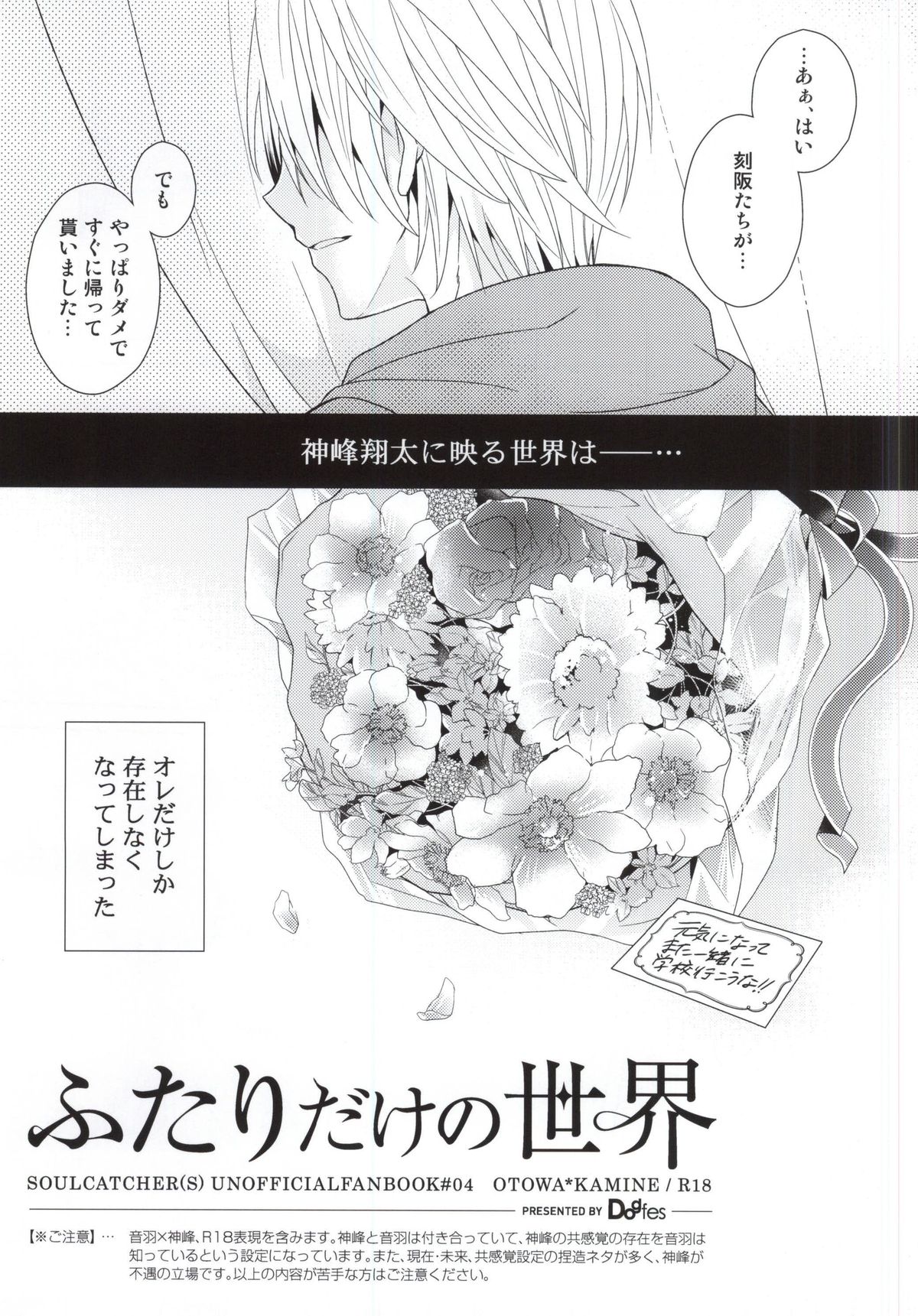 (HaruCC20) [Dogfes (sio)] Futari Dake no Sekai (SOUL CATCHER(S)) page 4 full