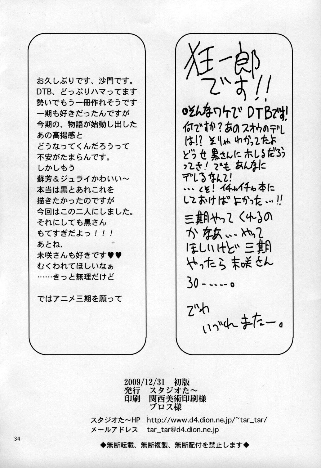 (C77) [Studio Tar (Kyouichirou, Shamon)] Kaette Kitara Yopparai!! (DARKER THAN BLACK Ryuusei no Gemini) page 33 full