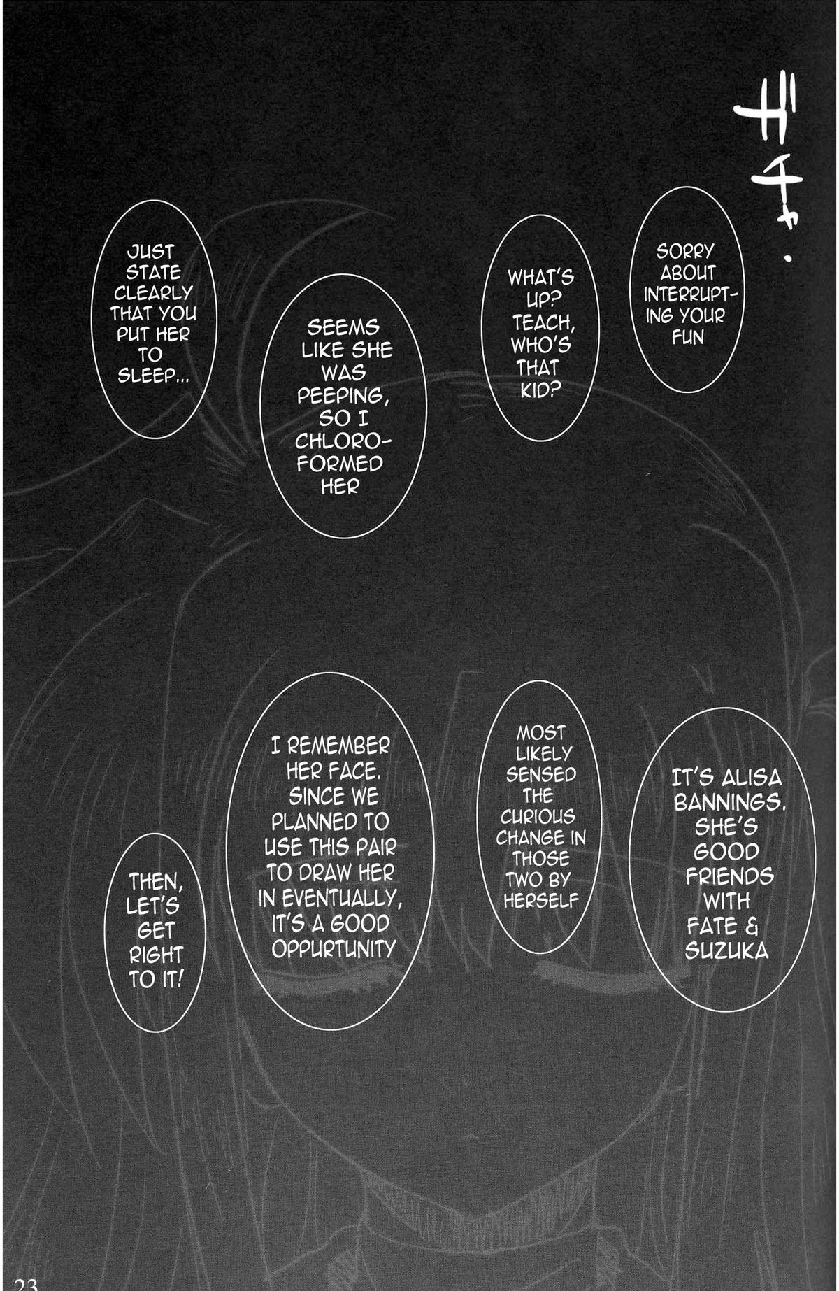 (C73) [Basutei Shower (Katsurai Yoshiaki)] SCHOOL GIRL -Fate Suzuka Arisa Gakuen Choukyou Bon- (Mahou Shoujo Lyrical Nanoha) [English] =LWB= page 23 full