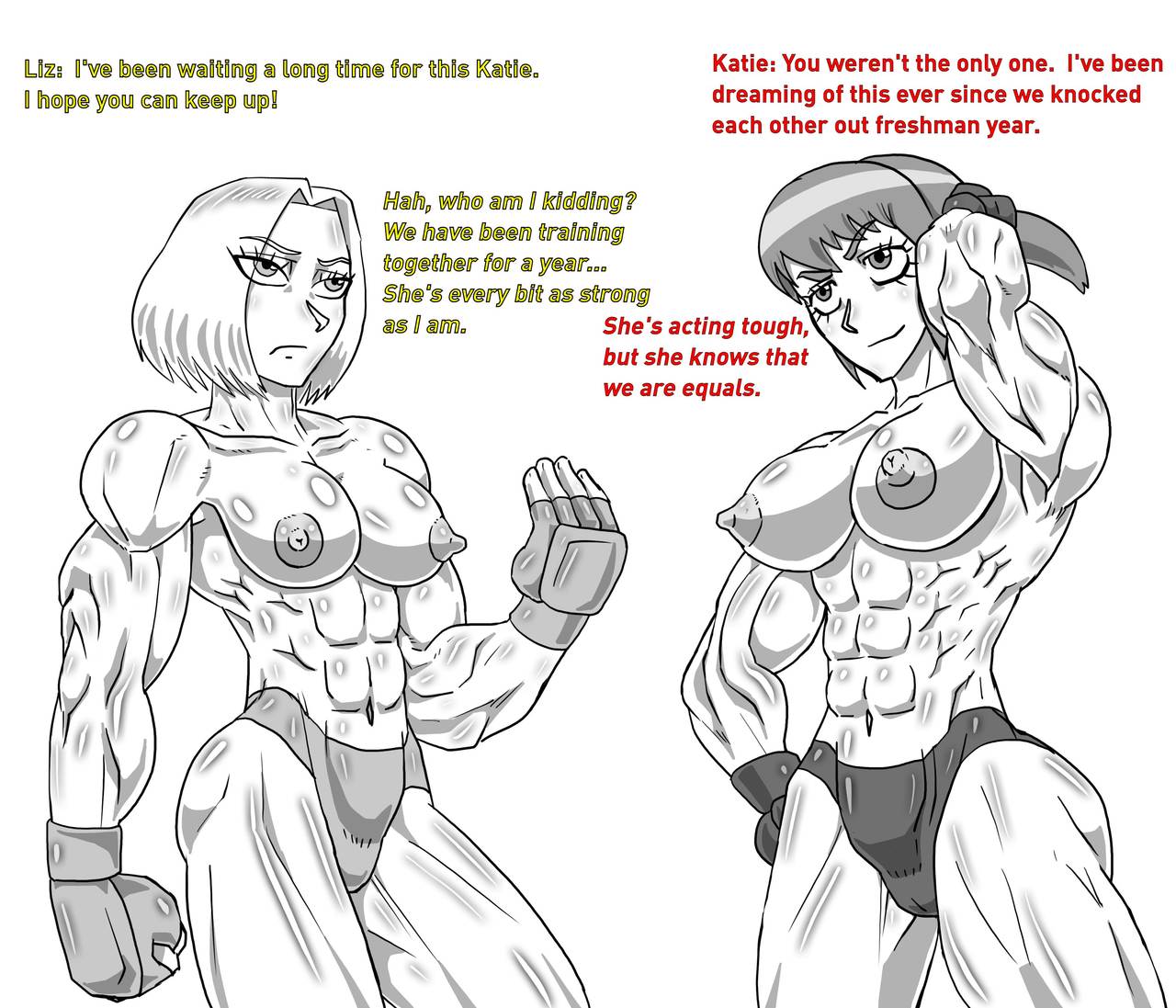 [Allesey] Boxing Girls Katie vs. Liz Rounds 1-4 (English) Plus Bonus Sisters Round page 27 full