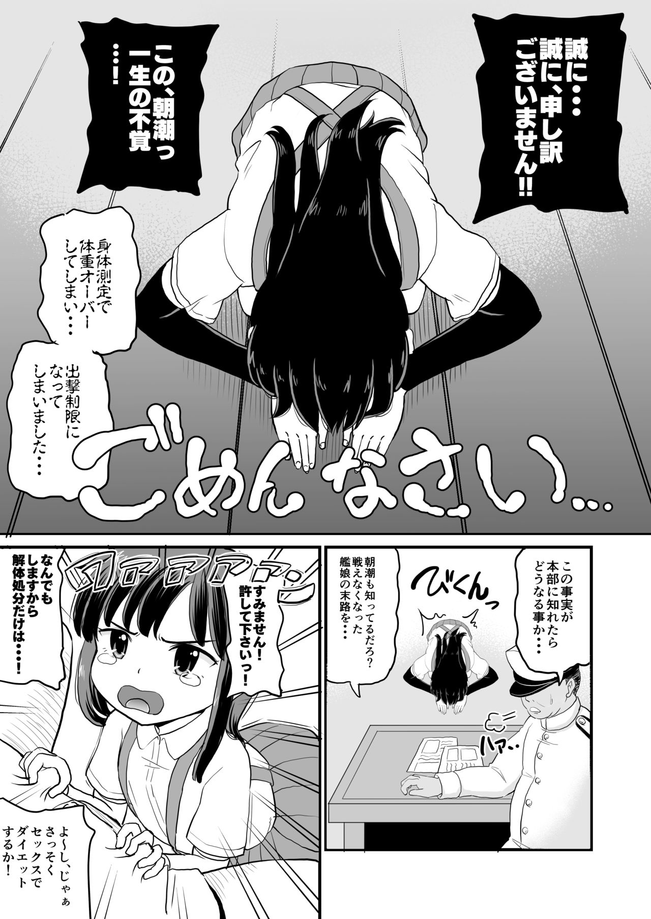 [botibotiikoka (takku)] Asa Shio wa Futottemasen!! (Kantai Collection -KanColle-) [Digital] page 3 full