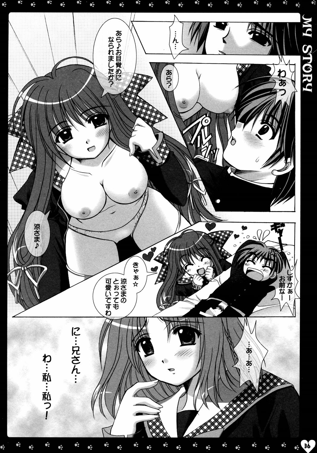 (C67) [HEART-WORK, JOKER TYPE (Suzuhira Hiro, Nishimata Aoi)] MY STORY (Monochrome, Final Approach) page 36 full