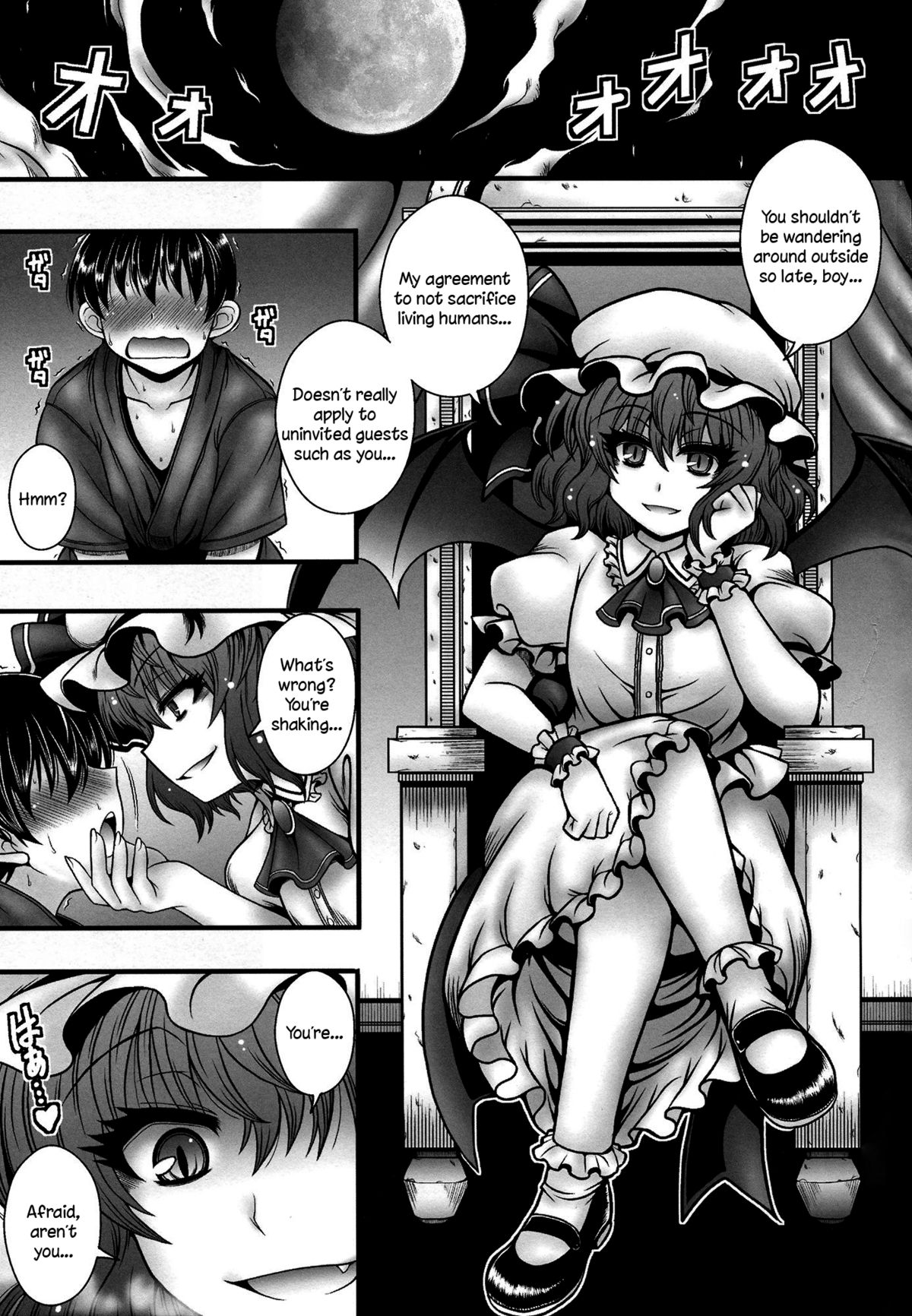 (C84) [1787 (Macaroni and Cheese)] Remilia-sama ga Shounen wo Gakure suru Hanashi | A Story of Remilia-sama Reverse-Raping a Boy (Touhou Project) [English] {Sharpie Translations} page 2 full