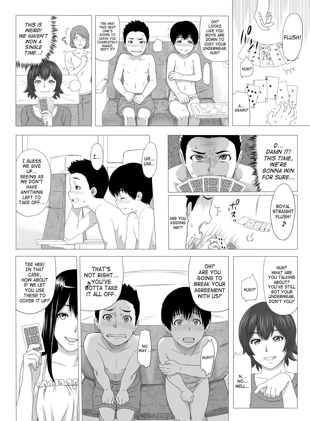 [S-Soft (Koube Iori)] Kimi no Chinchin Shame rasete Densha Strip Hen | Let us take photos of your dick [English] [SaHa] [Digital] page 4 full