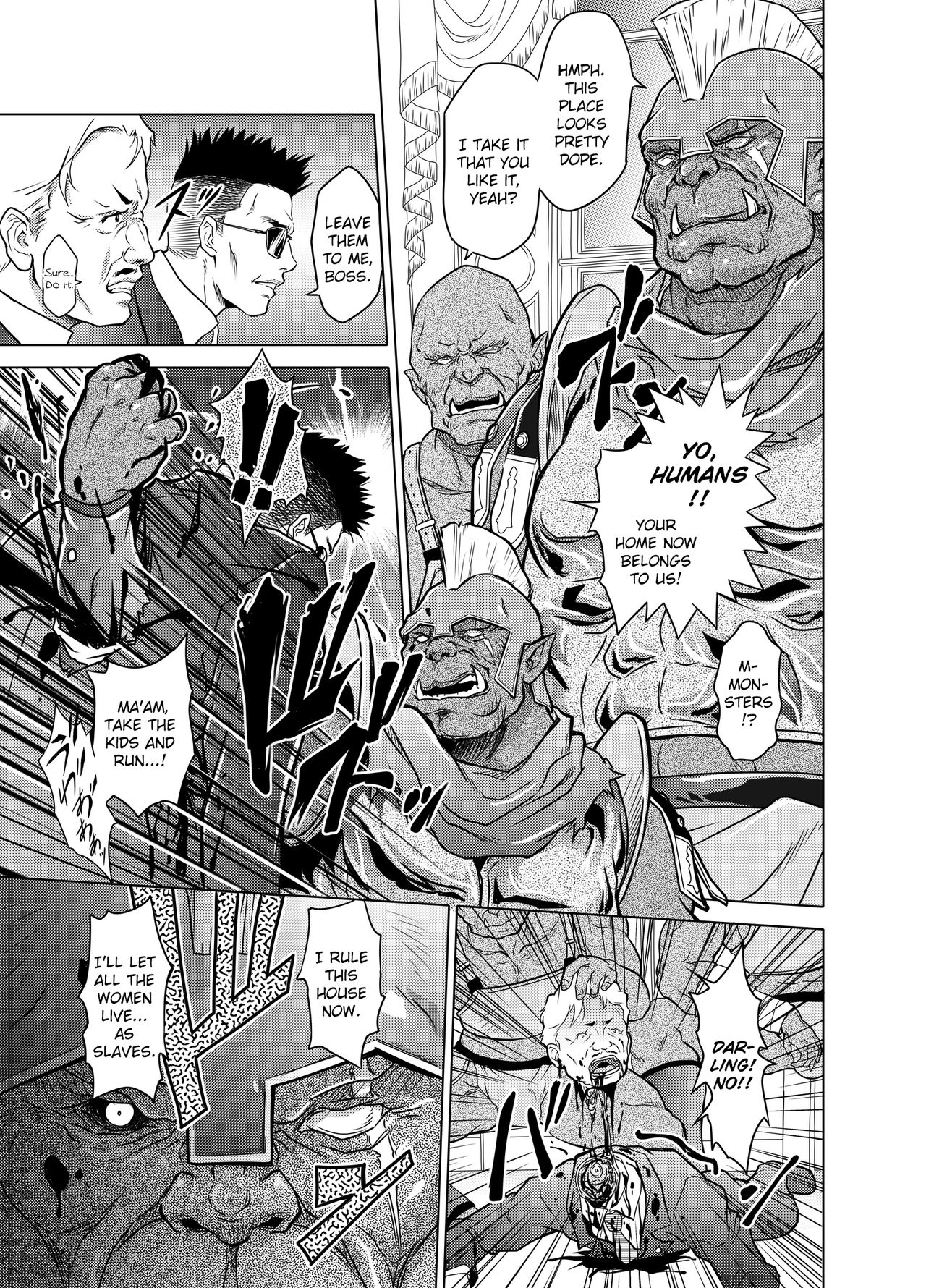 [Orc Chou (NOLIA)] Dominate Orc ~Kachiku Ika to Sareta Mijime na Ningenzoku~ | Dominate Orc ~Humanity is Pitiful and Worth Less than Cattle~ [English] [friggo] page 3 full