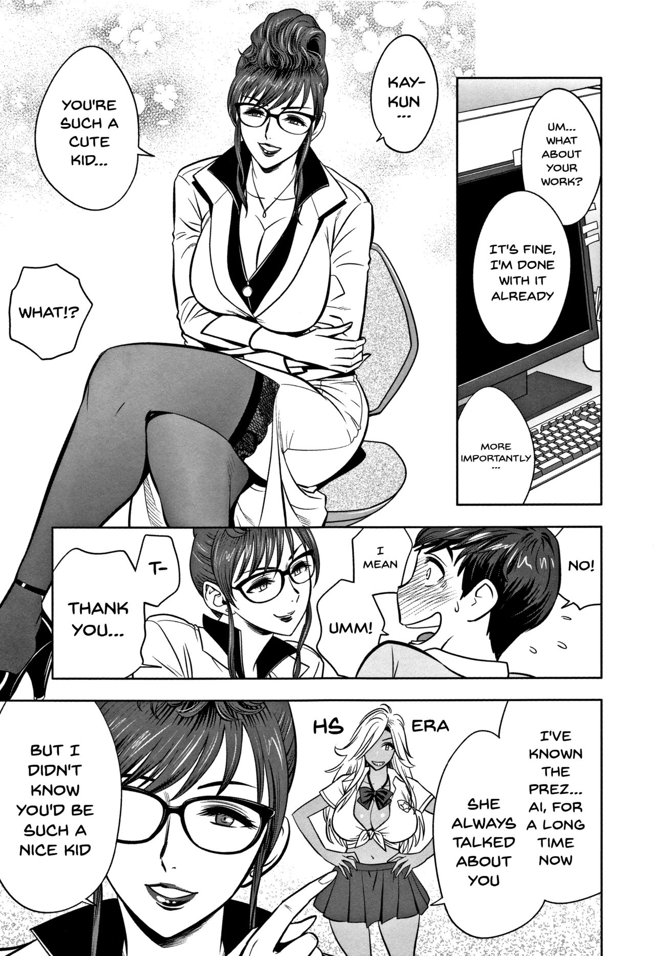 [Tatsunami Youtoku] Gal Ane Shachou to Harem Office ~SEX wa Gyoumu ni Fukumimasu ka?~ [English] [Doujins.com] page 37 full