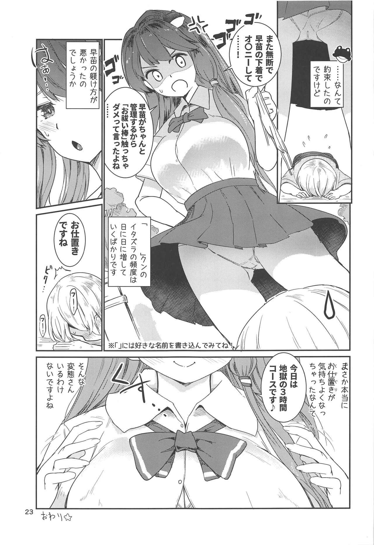 [Honoji (Puuakachan)] Kocho Miko Sanae-san (Touhou Project) [2019-09-14] page 24 full