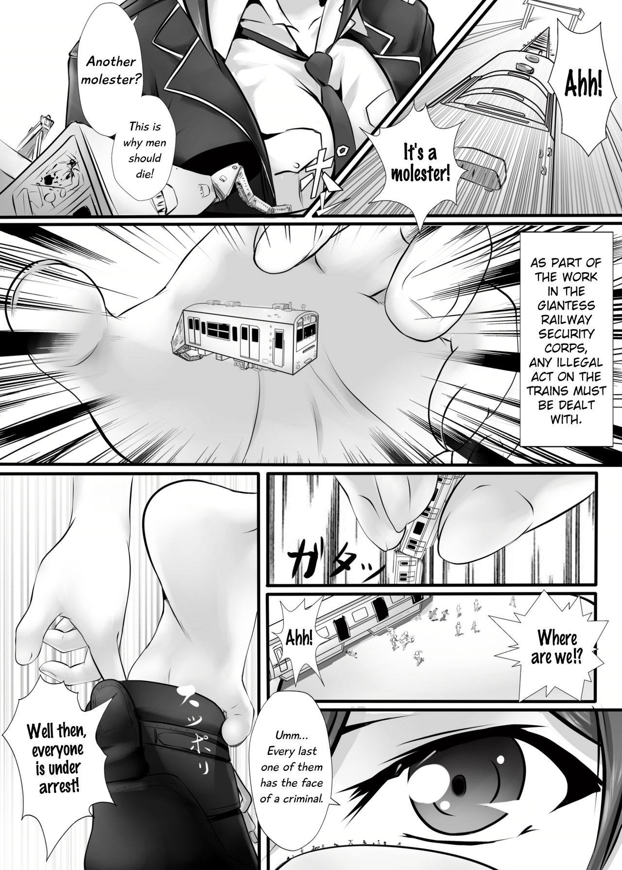 [Kazan no You] Kyodai Musume Tetsudou Kouantai - Rail Giantess! (Rail Wars!)[English][Digital] page 5 full