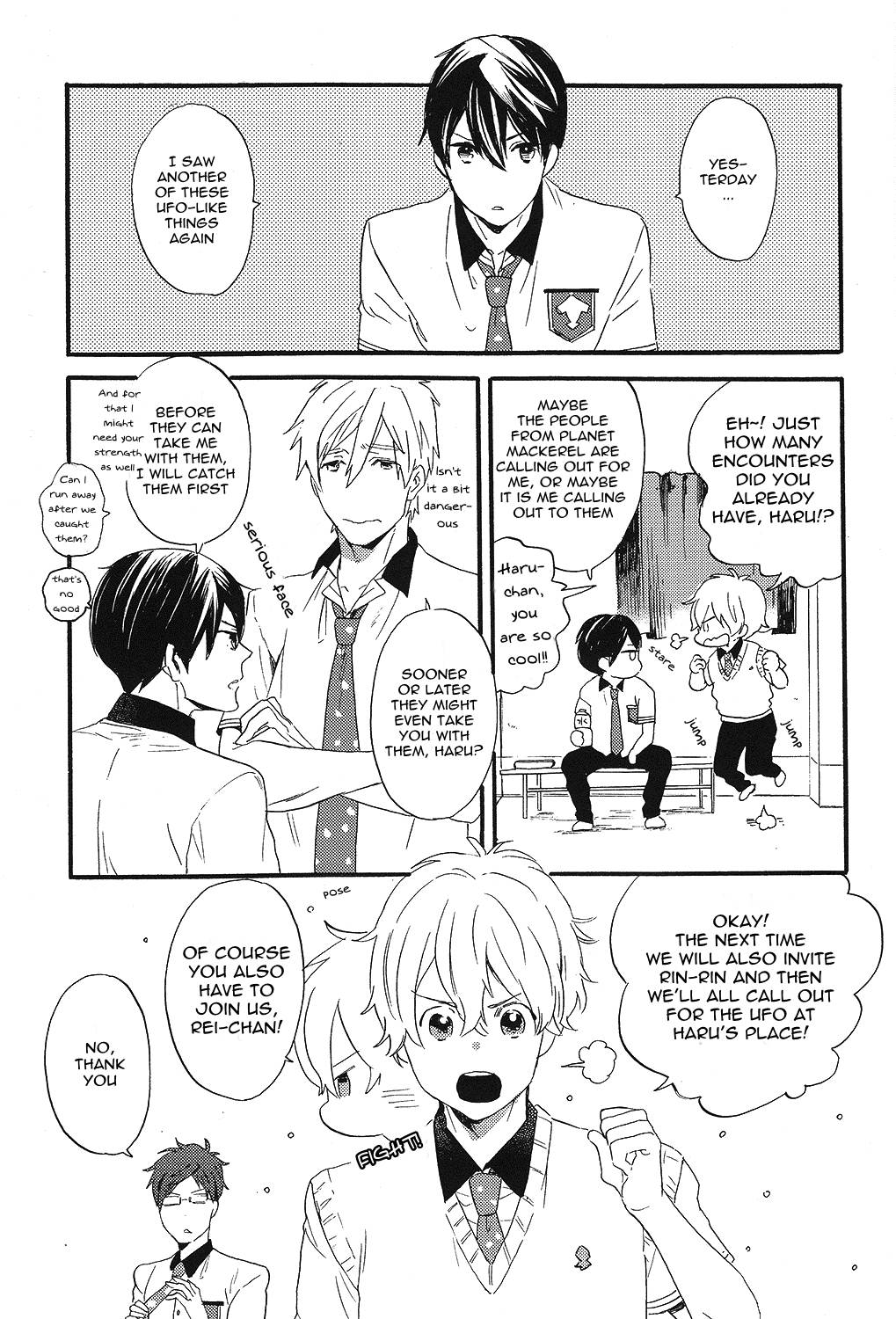 (SUPER23) [Ciao, baby (Miike Romuko)] Kowagari Mash Up! (Free!) [English] [ebil trio] page 34 full