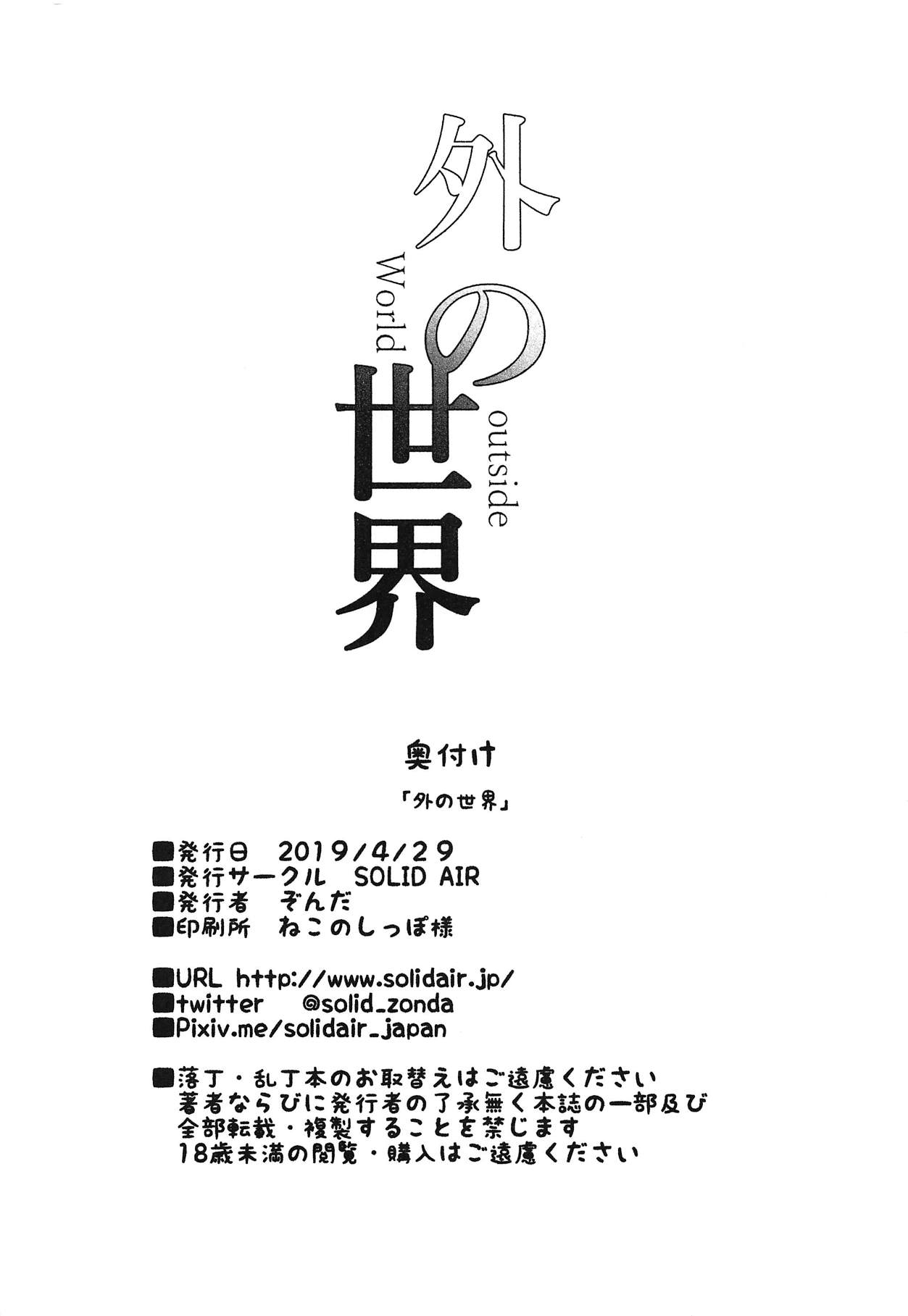 (COMIC1☆15) [SOLID AIR (Zonda)] Soto no Sekai - World outside (Fate/Grand Order) [English] [Otokonoko Scans] page 21 full