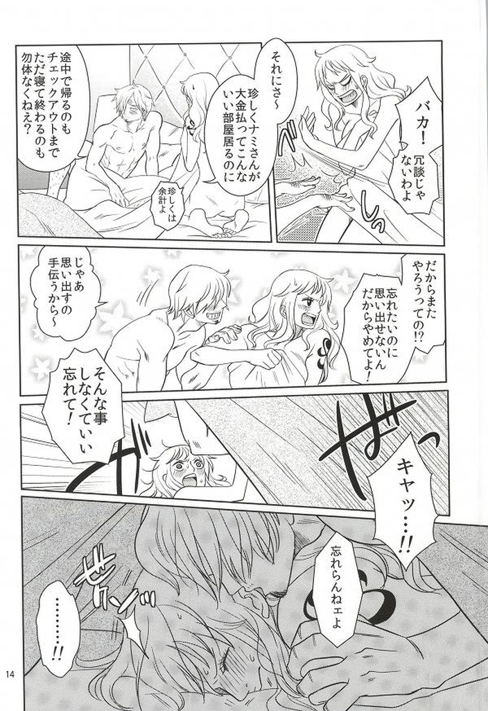 (C86) [Mamiana Paradise (Kuri)] Himitsu no Koi Wazurai (One Piece) page 12 full