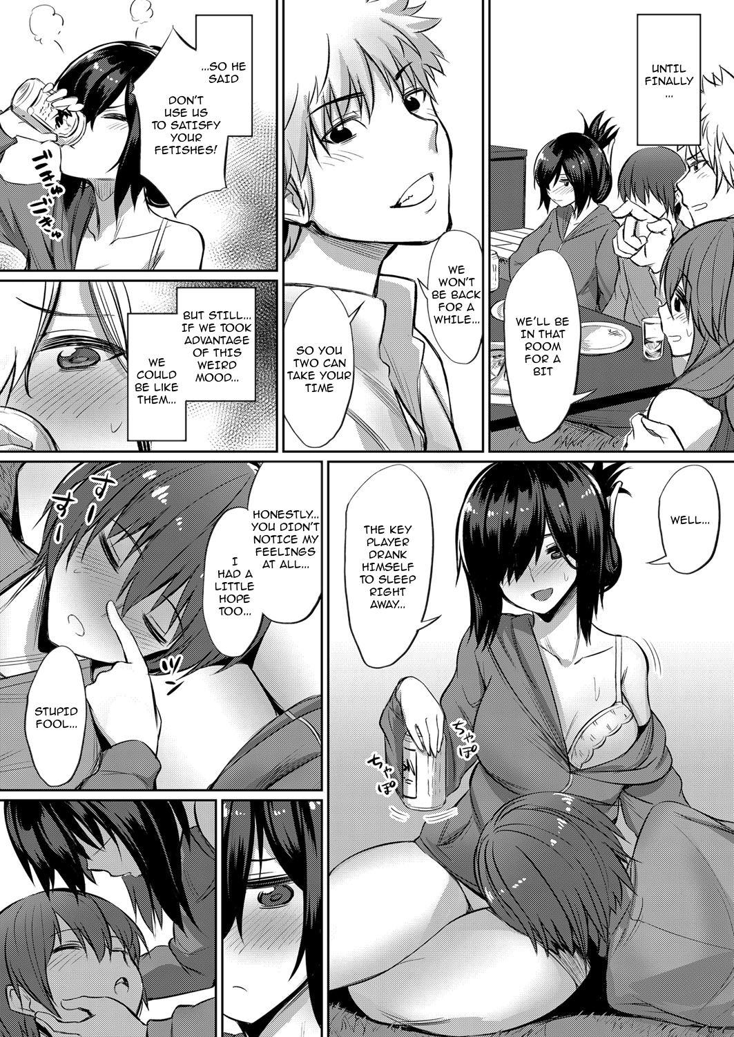 [yasu] Horoyoi 3P Sex Lesson ~Yuujin Couple Koi no Tehodoki~ | Tipsy Threesome Sex Lesson ~Romance Training with a Friendly Couple~ (COMIC Grape Vol. 53) [English] [Decensored] page 3 full