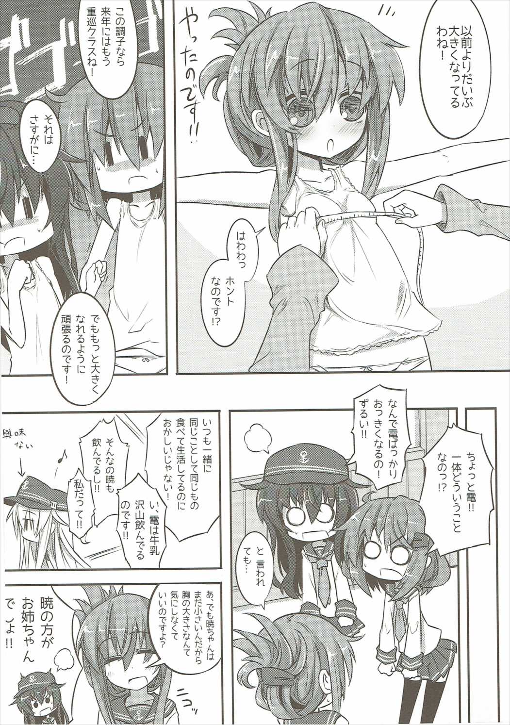 (C87) [Shinobi Rocket (Sasamashin)] Akatsuki & Ikazuchi no Dairoku Kuchikumiruku! (Kantai Collection -KanColle-) page 3 full