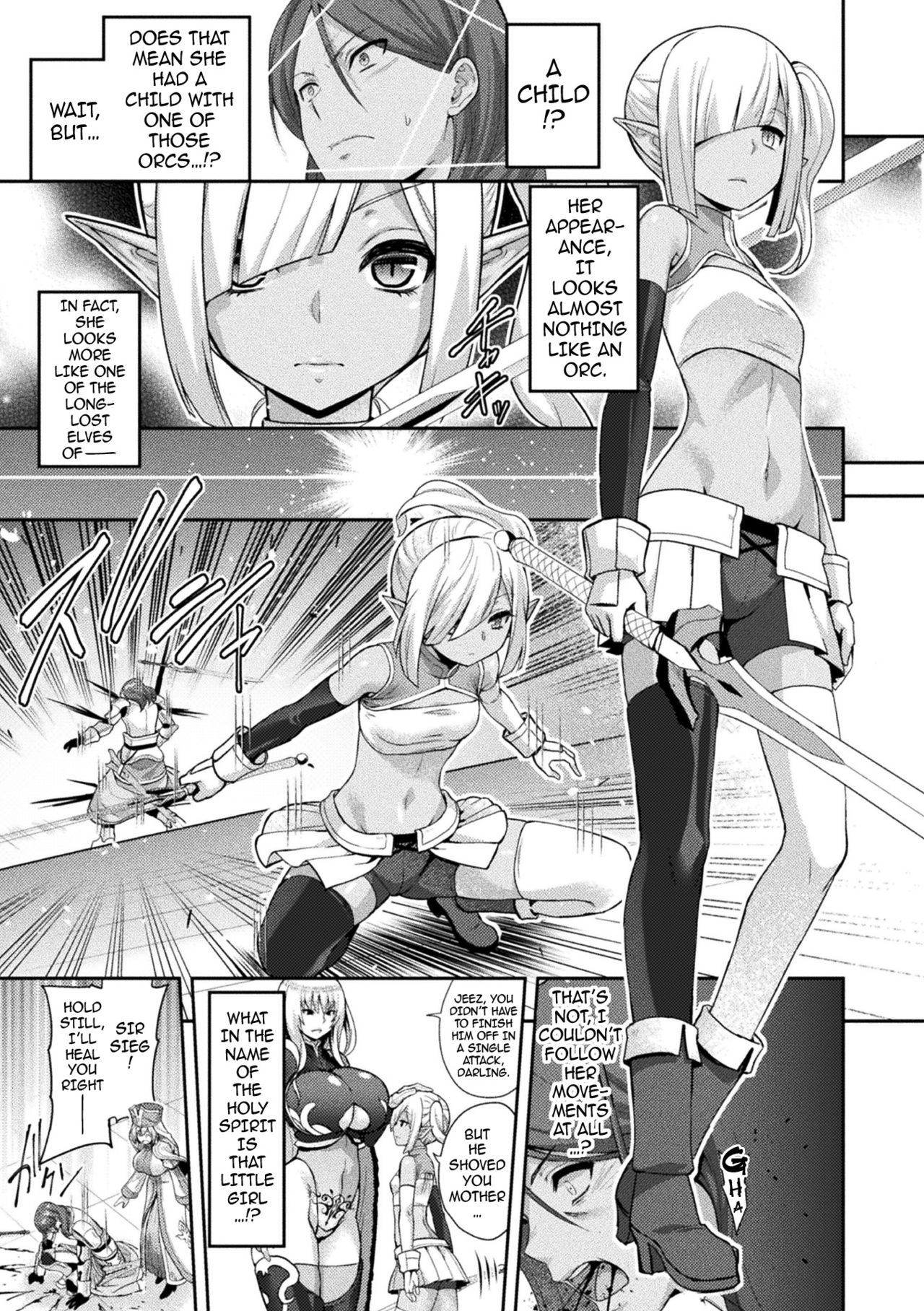 [Yamada Gogogo] ERONA2 Orc no Inmon ni Modaeshi Miko no Nare no Hate Ch 1 (Kukkoro Heroines Vol. 5) [English] {darknight} [Digital] page 10 full