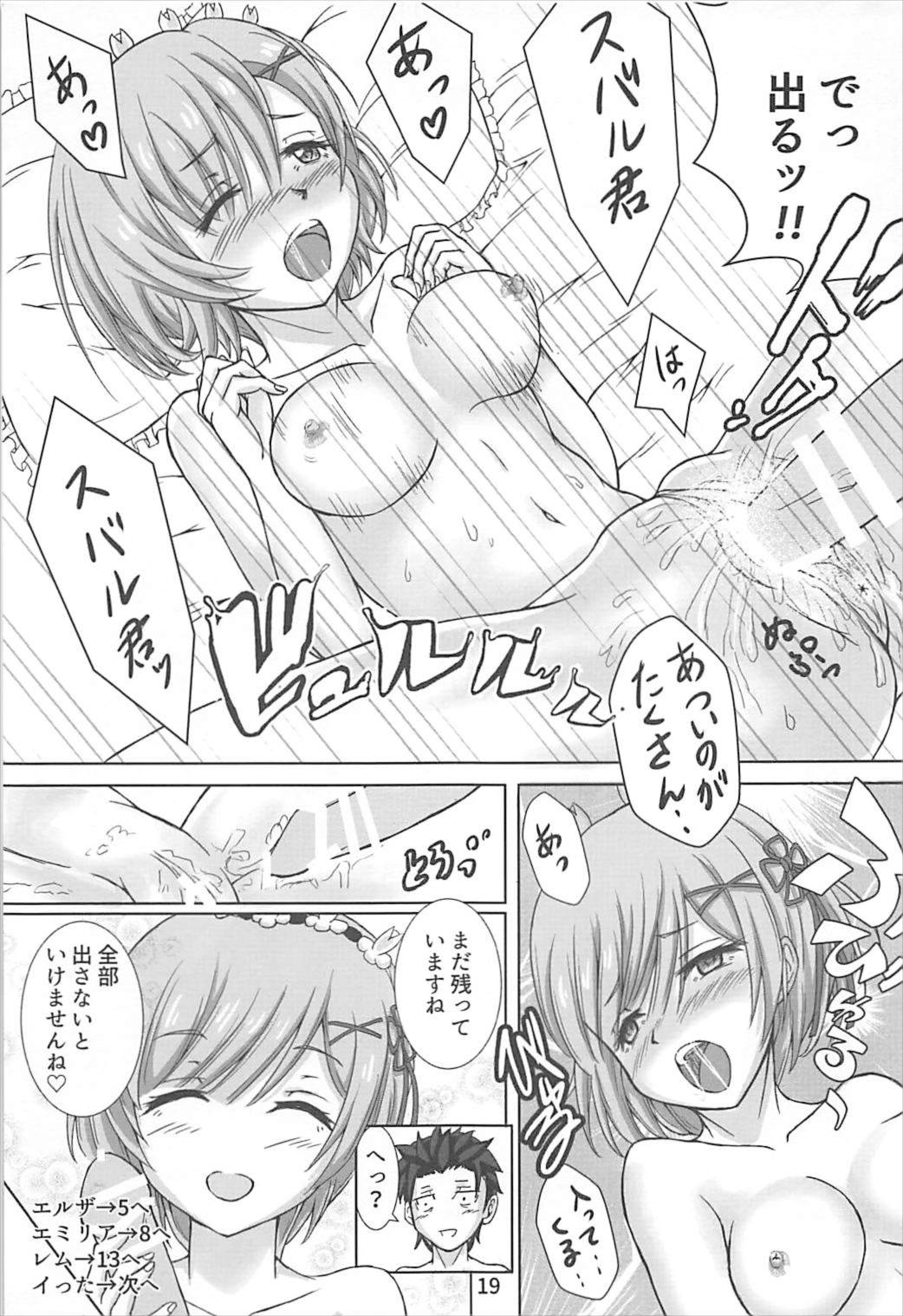 (C91) [Tomaya no Taki (Kuro)] Re:Iku made Tsuzukeru Isekai Seikatsu (Re:Zero kara Hajimeru Isekai Seikatsu) page 18 full