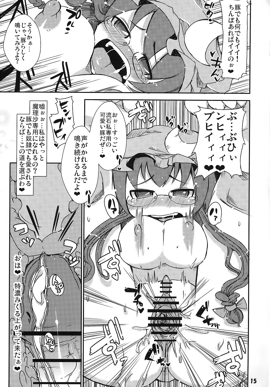 (C74) [Tokyo Glider (Ura Dramatic)] Murasaki no Bara ga Kaoru (Touhou Project) page 14 full