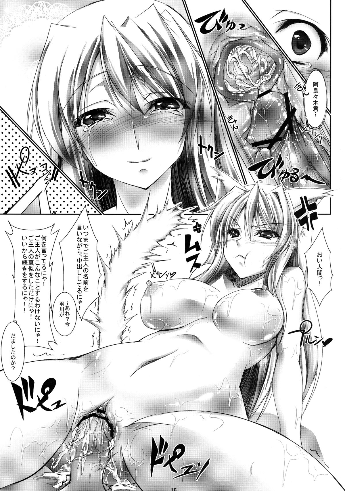 (C78) [Yakimorokoshi (Maho)] Nyandemo wa Shiranyai Nya. Shitteru Kotodake Nya (Bakemonogatari) [Digital] page 15 full