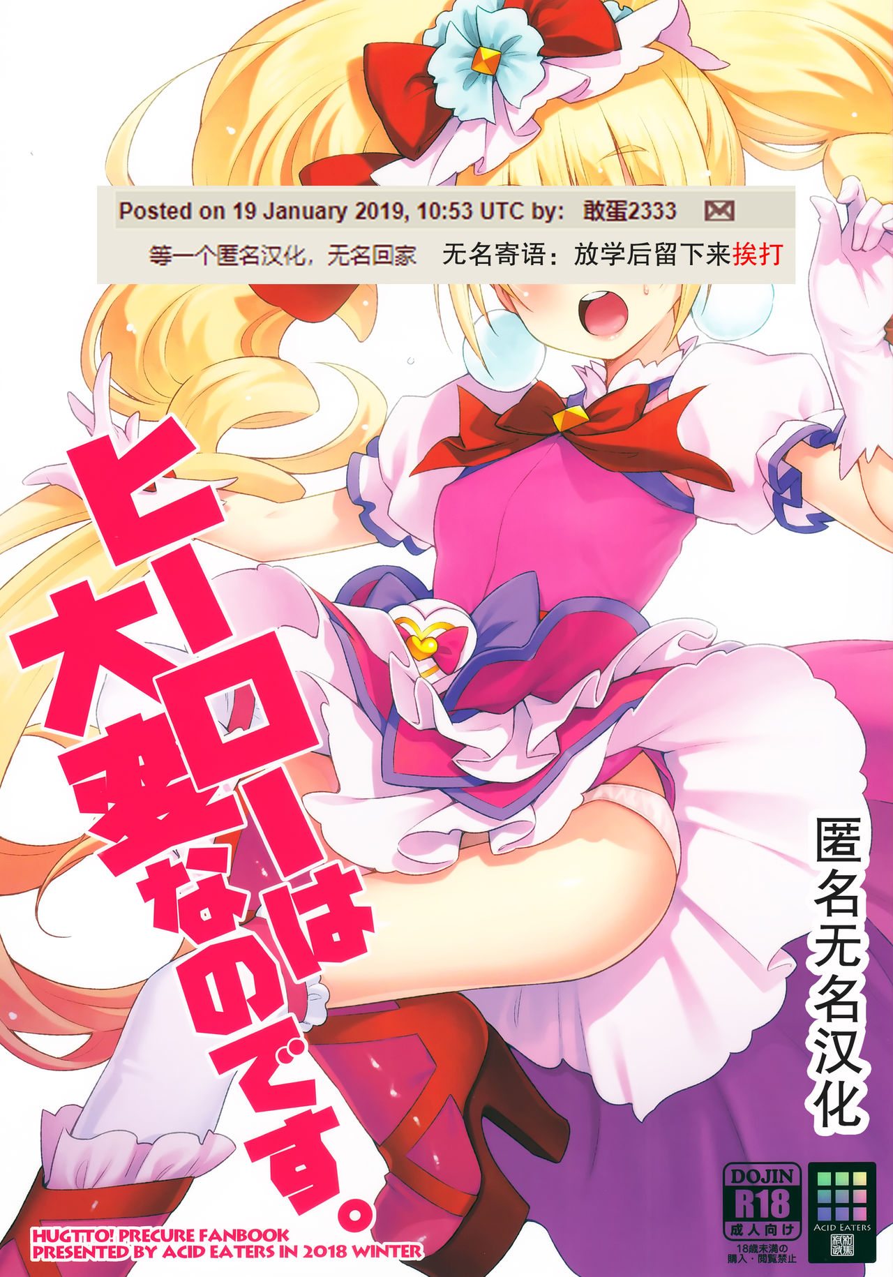 (C95) [ACID EATERS (Kazuma Muramasa)] Hero wa Taihen nano desu. (Hugtto! PreCure) [Chinese] [匿名无名汉化] page 1 full