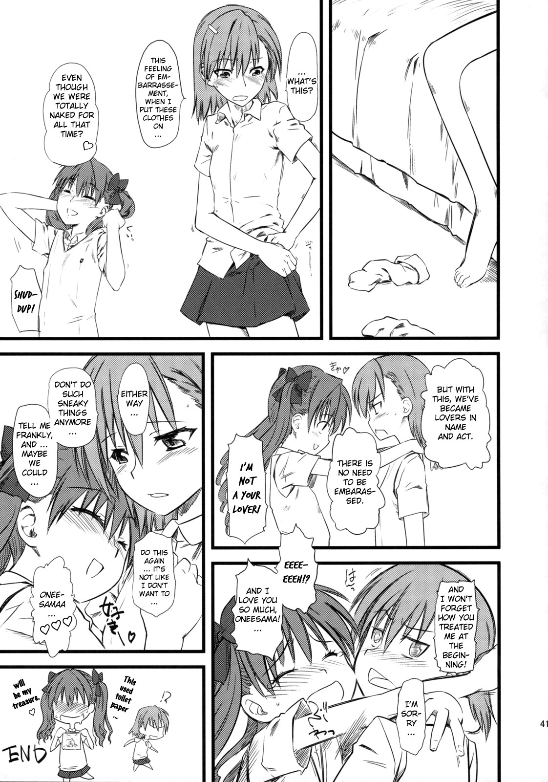 (COMIC1☆3) [Hi-PER PINCH (clover)] Oneesama! Oneesama! Oneesamaaaaa!!! (Toaru Majutsu no Index) [English] [biribiri] page 40 full