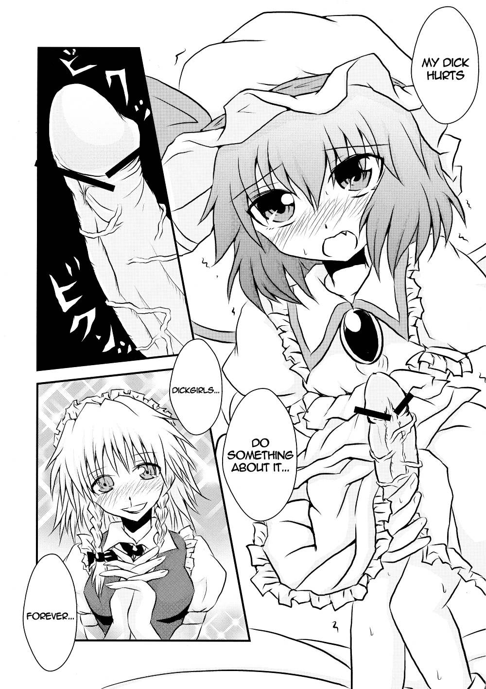 (C79) [Akai Hitomi to Aoi Tsuki (Uranfu)] Futanari Ojousama to Haisetsu Maid-chou | The Dickgirl Lady and Her Brown Head Maid (Touhou Project) [English] =LWB= page 3 full