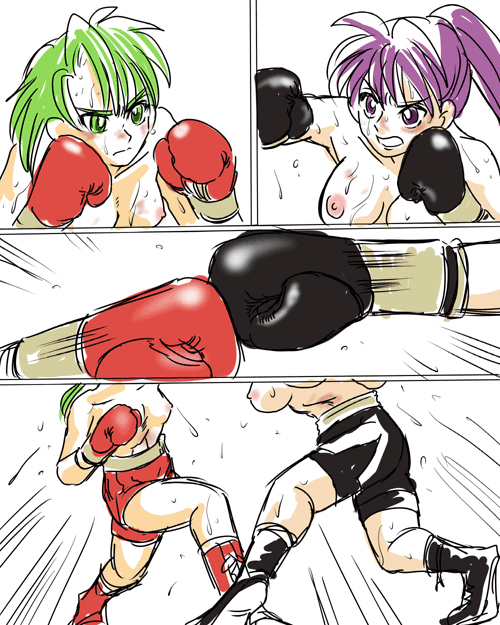 Girl vs Girl Boxing Match 4 by Taiji [CATFIGHT] page 7 full