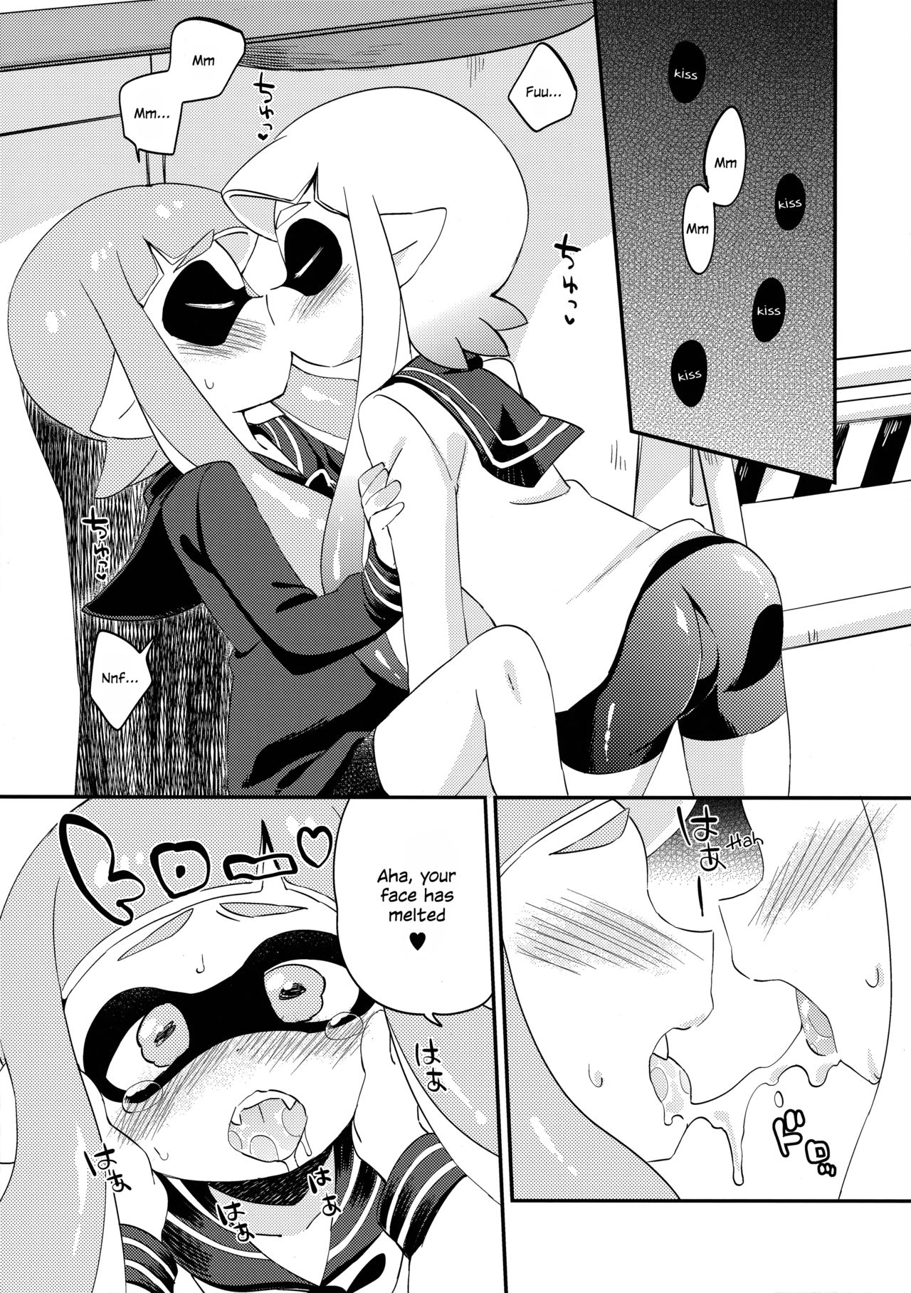 (C89) [Colomonyu (Eromame)] Yuri Ika Gachi♥cchi - Lemon to Milk | Super Lewd Yuri Squids - Lemon and Milk (Splatoon) [English] page 10 full