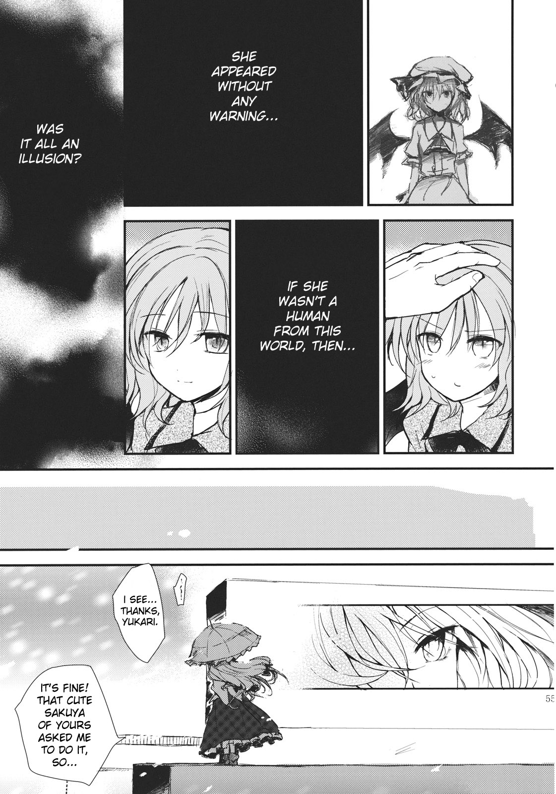 (Reitaisai 9) [Mikkamisaki (Nadzuka)] Remilia ga Genjitsukyou Iri | Remilia in My Hometown in Reality (Touhou Project) [English] [Yendi] page 55 full