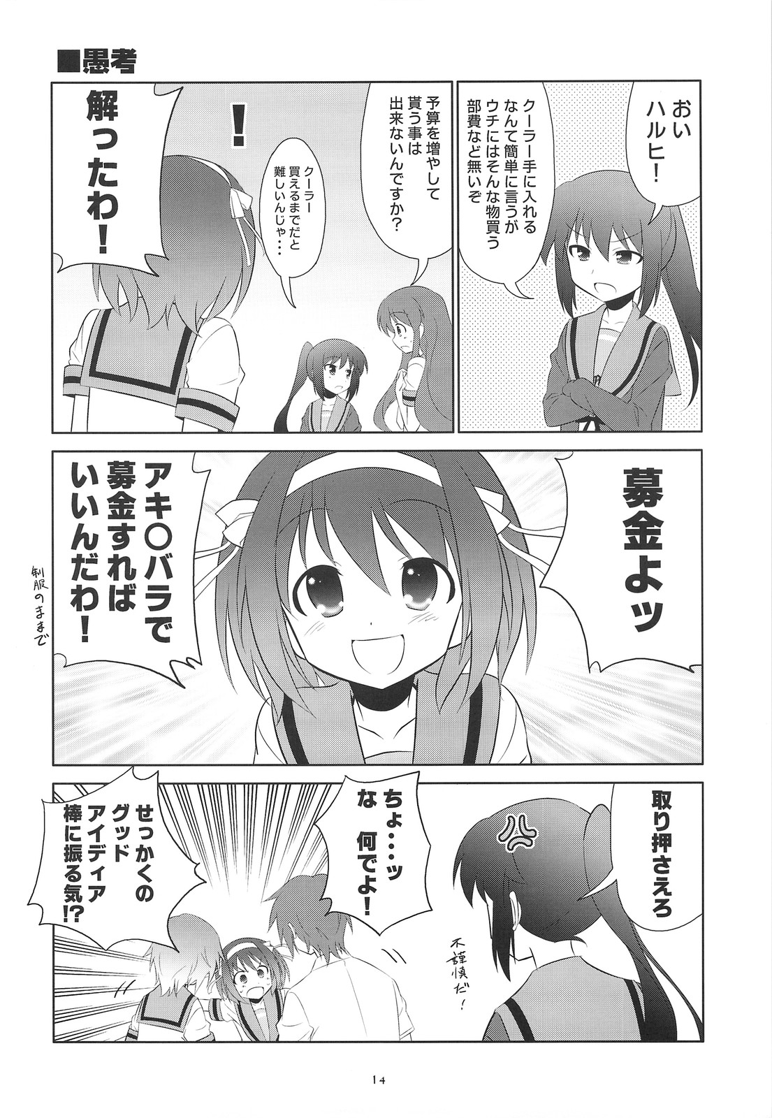 (C74) [Metamorphose (GUY)] Kyonko no kentai life wa 0 yo! (The Melancholy of Haruhi Suzumiya) page 13 full