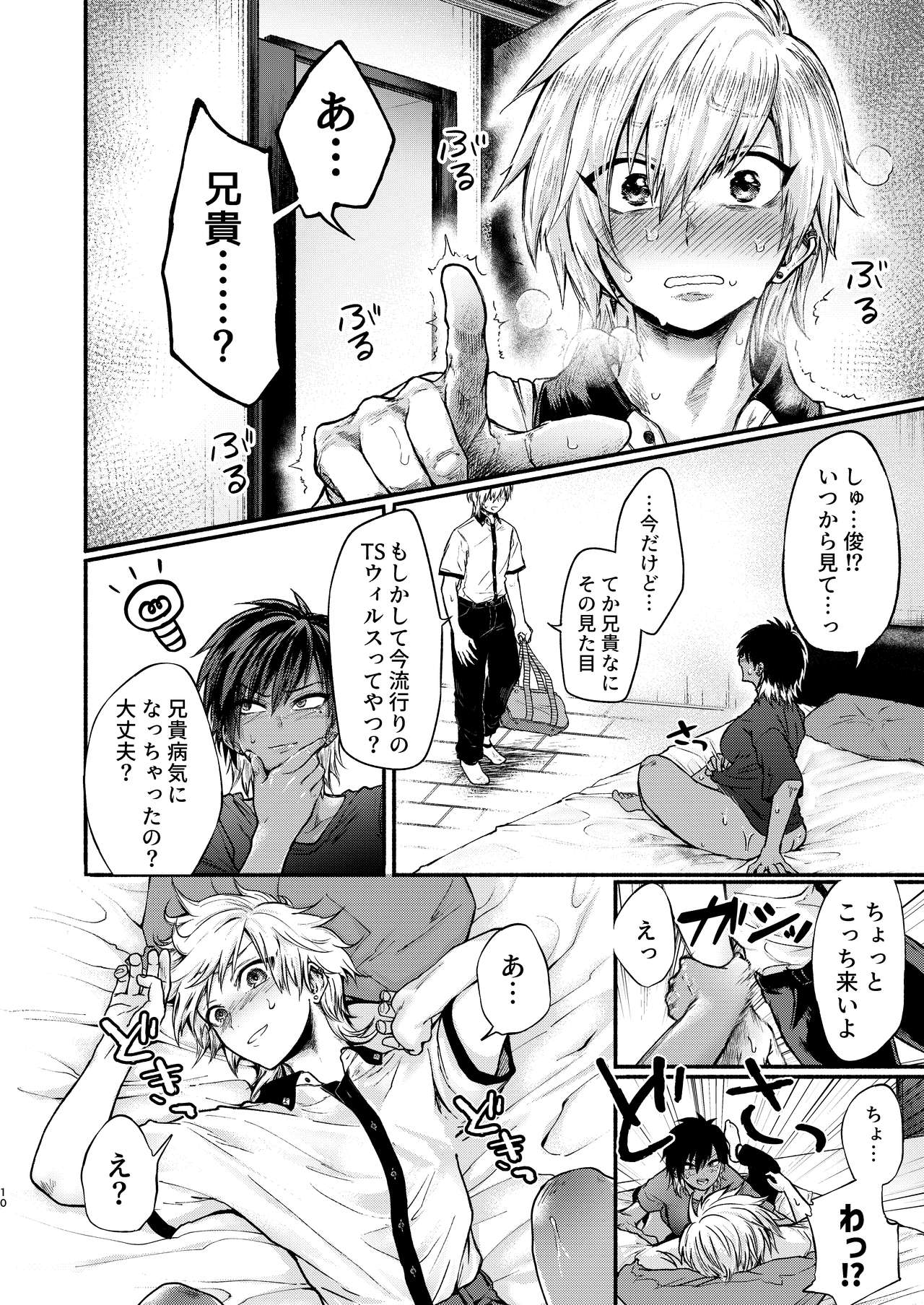 [Milk no Oukan] TSF Virus Monogatari. ~Kurosaki Kyoudai Hen~ [Digital] page 9 full