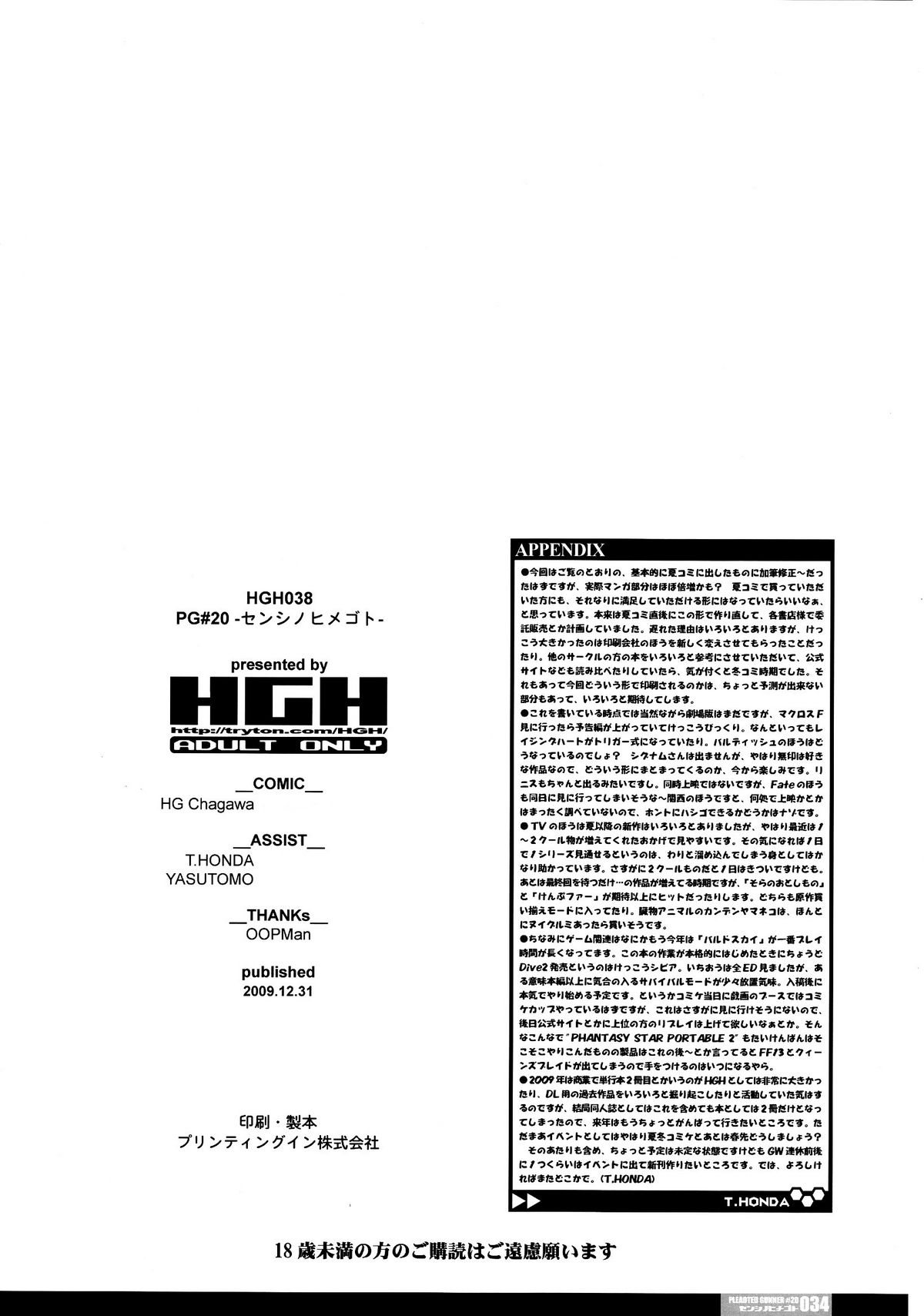 (C77) [HGH (HG Chagawa)] Pleated Gunner #20 Senshi no Himegoto (Mahou Shoujo Lyrical Nanoha) page 33 full