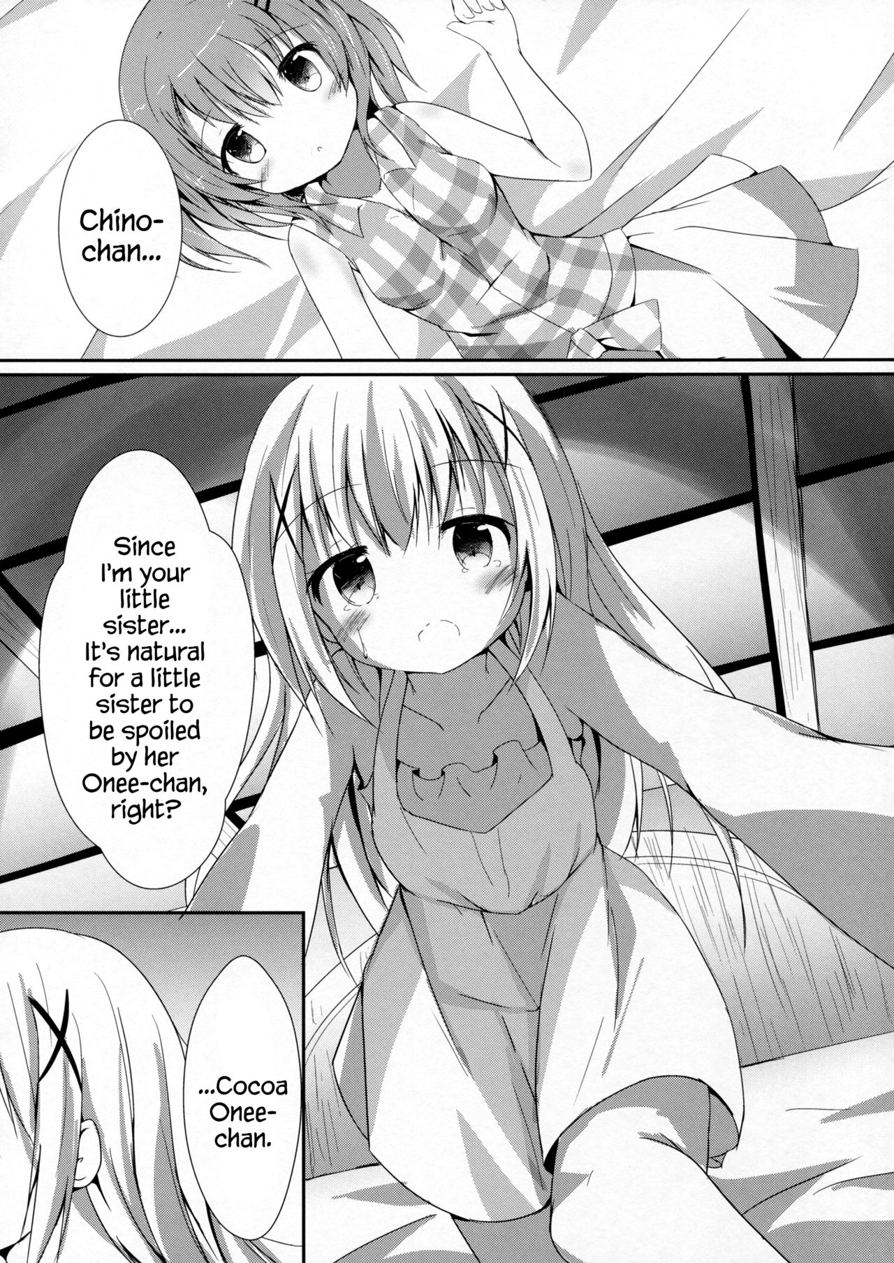 (COMIC1☆10) [Atelier Hinata (Hinata Yuu)] Sister or Not Sister?? (Gochuumon wa Usagi desu ka?) [English] {Hennojin} page 9 full