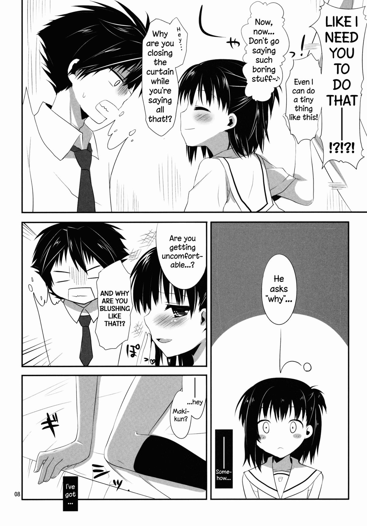 (SC53) [Kumikae DNA (Minakami Kurena)] Ore to Aikawa ga Hokenshitsu de Himitsu no xxx | Me and Aikawa and Secret XXX in the Nurse's Office (Prunus Girl) [English] =SW= page 7 full