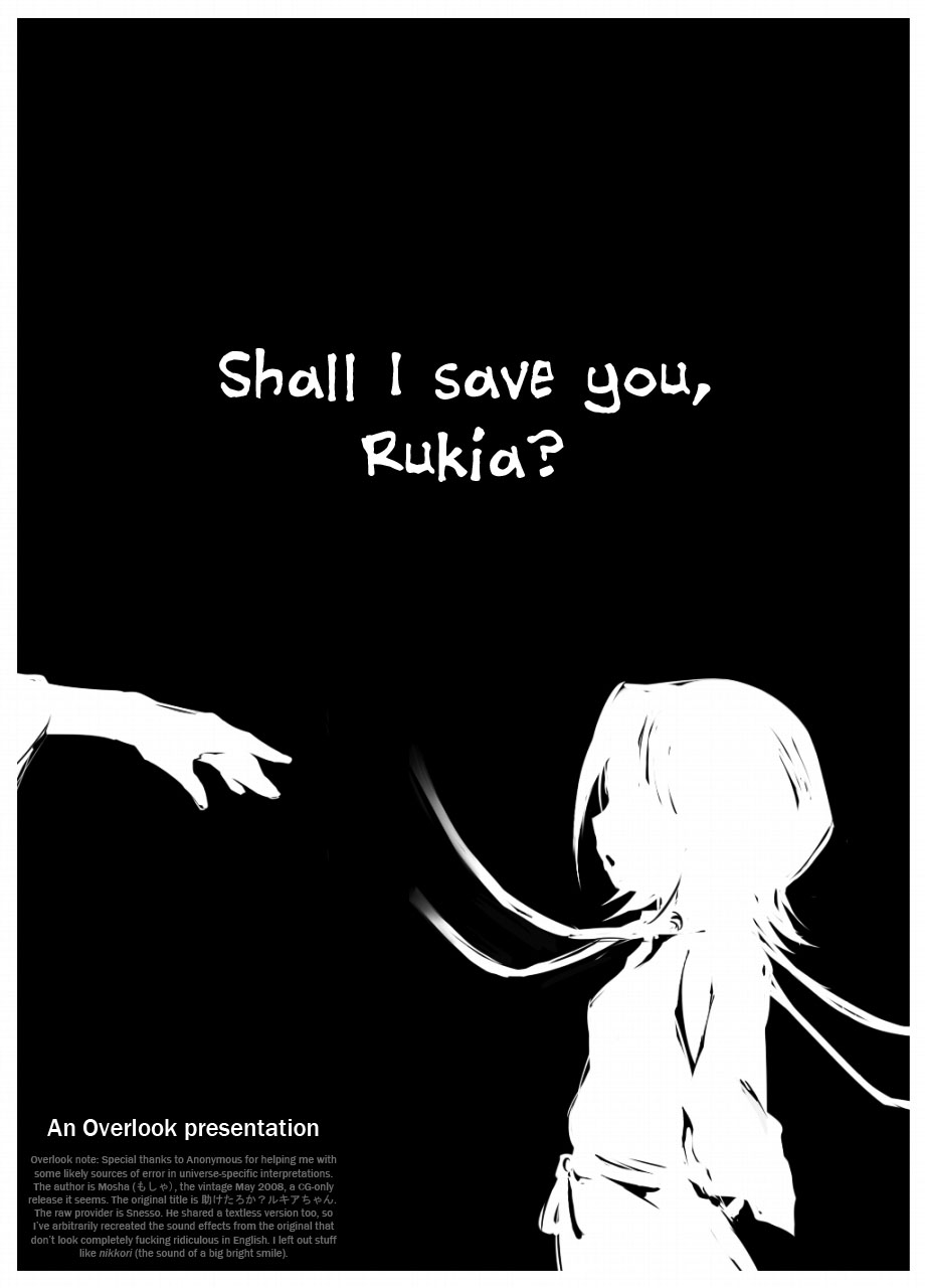 [Mosha Mosha] Tasuketaroka? Rukia-chan [Shall I Save You Rukia?] (Bleach) [English] page 1 full