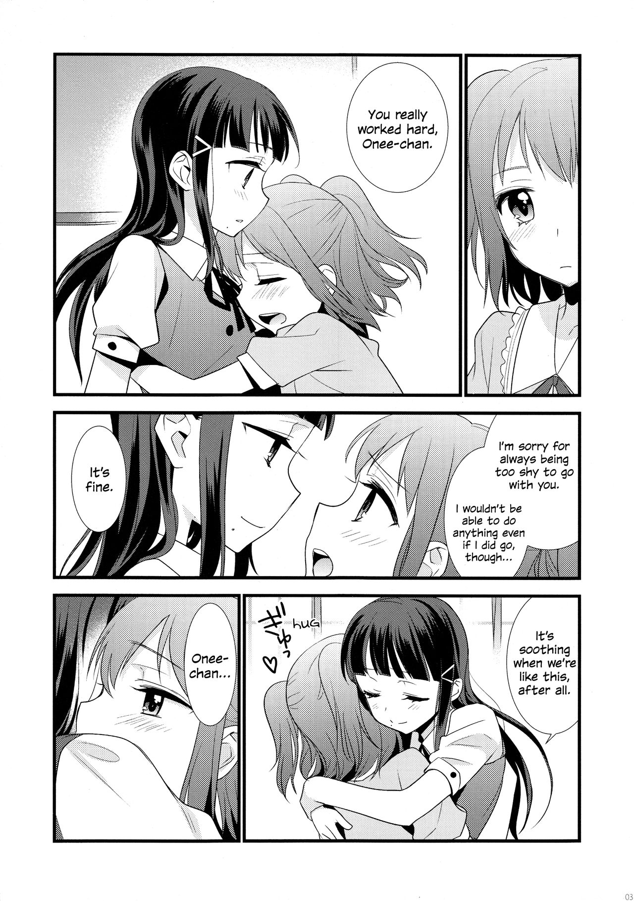 (BokuLove! Sunshine in Numazu) [Sweet Pea (Ooshima Tomo)] Kurosawa Shimai no Katei no Jijou 2 (Love Live! Sunshine!!) [English] page 3 full